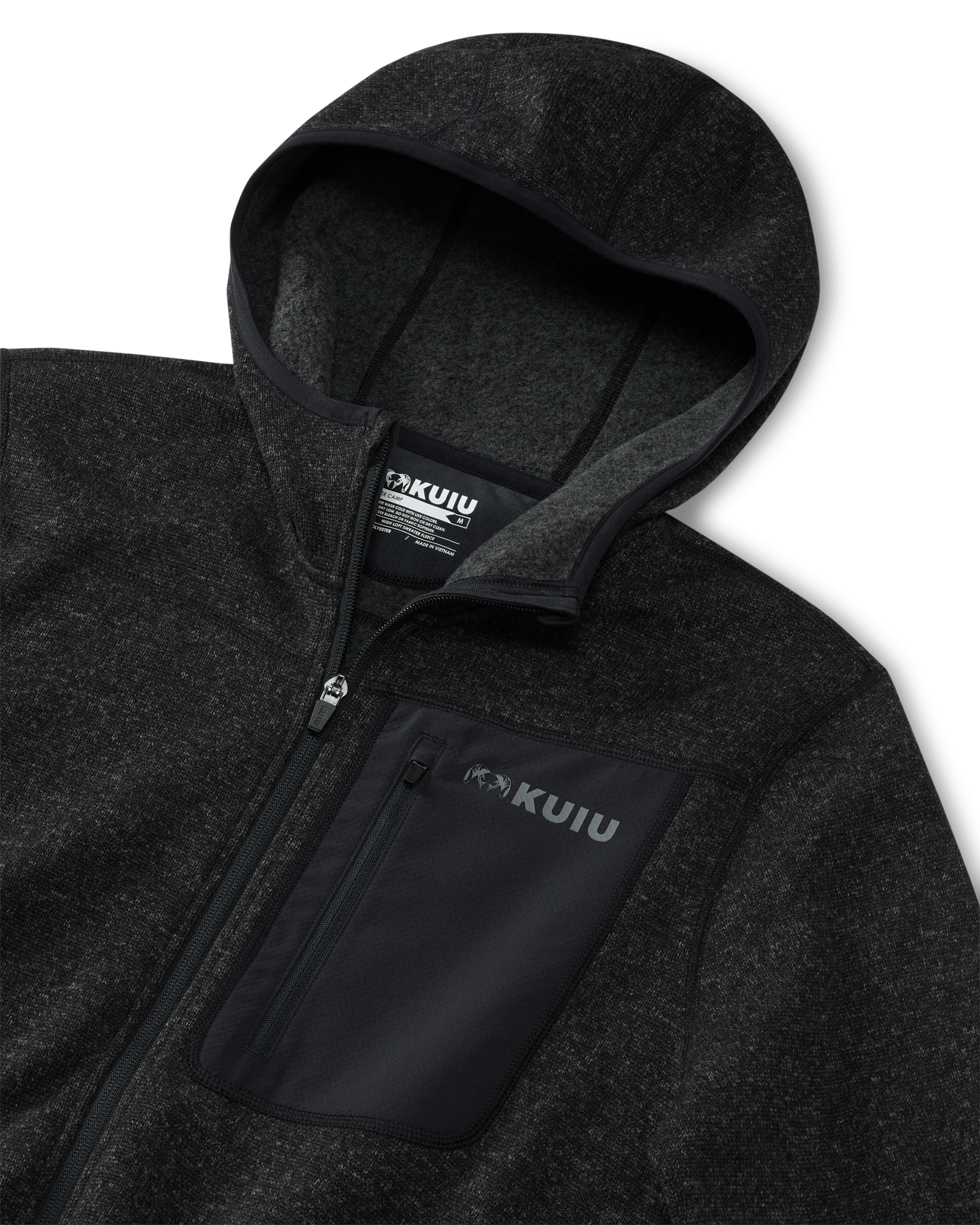Base Camp Hooded Sweater | Heather Black - 图片 3
