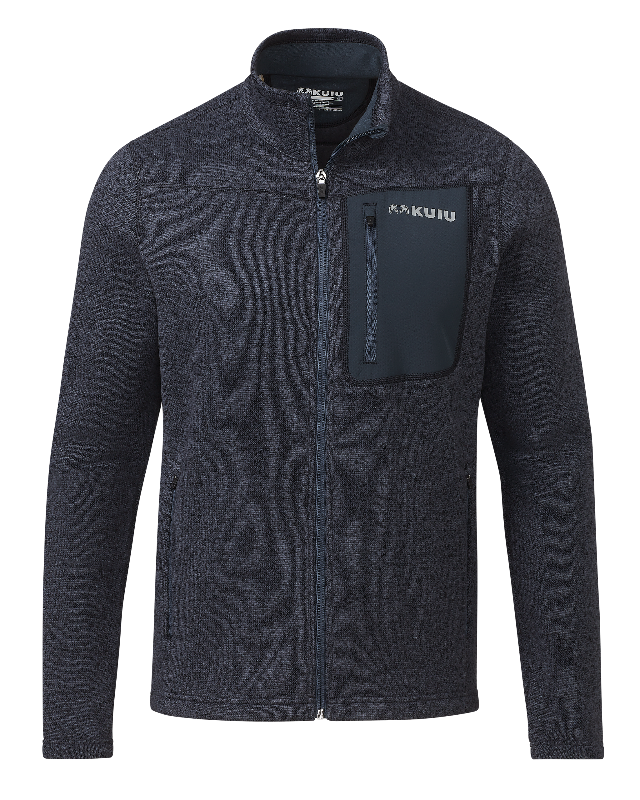 Base Camp Full Zip Sweater | Steel Blue Heather