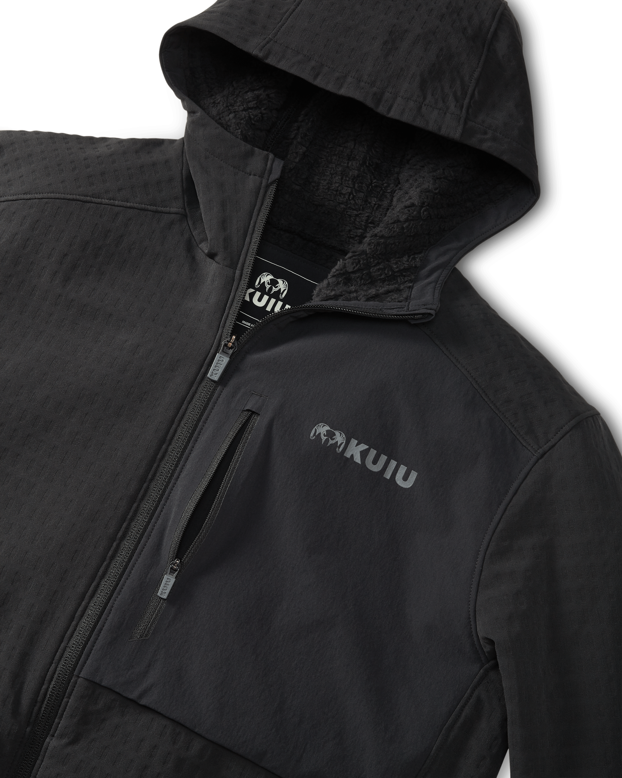 Blockfield Fleece Hoodie | Black - 图片 3