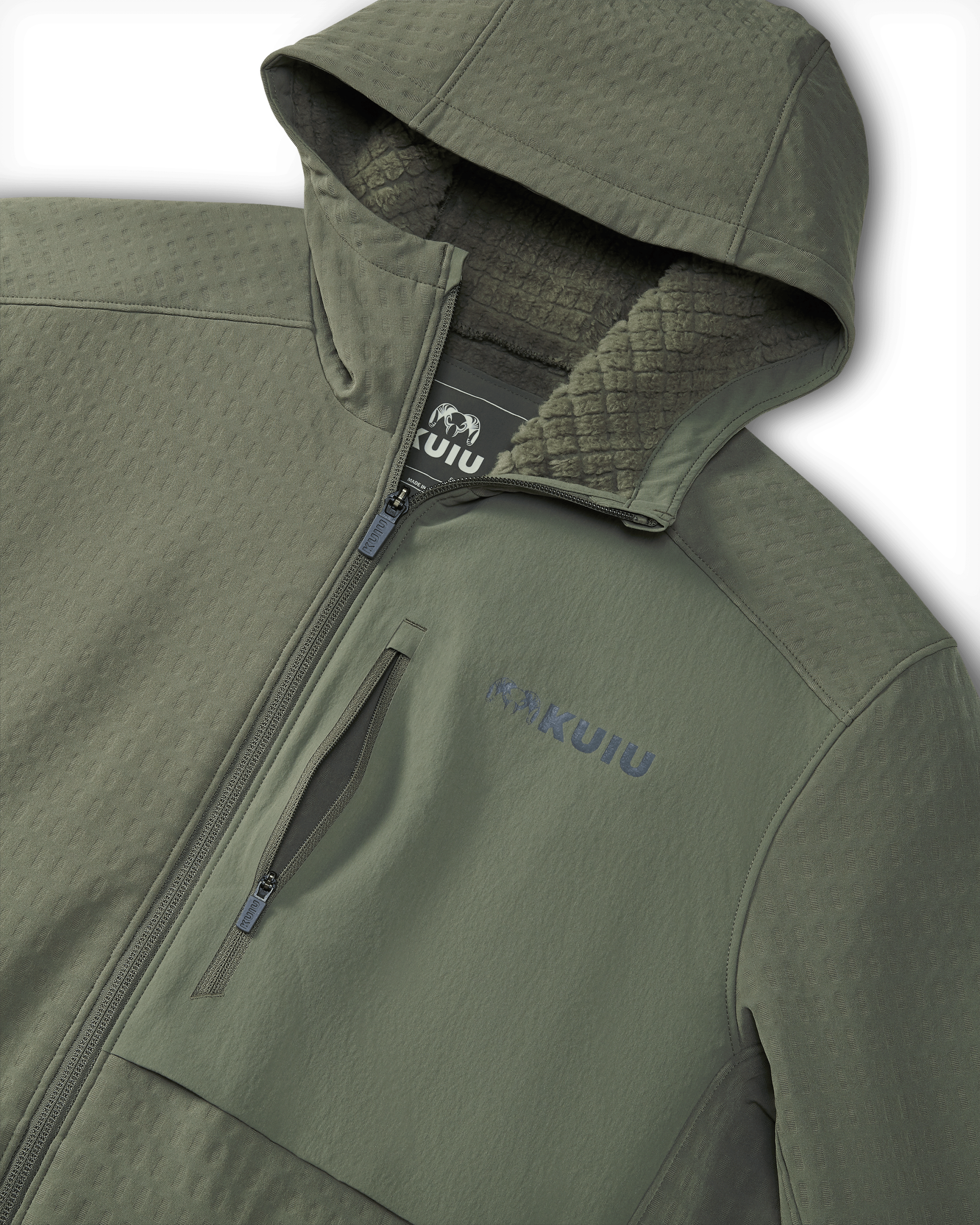 Blockfield Fleece Hoodie | Dark Sage - 图片 3
