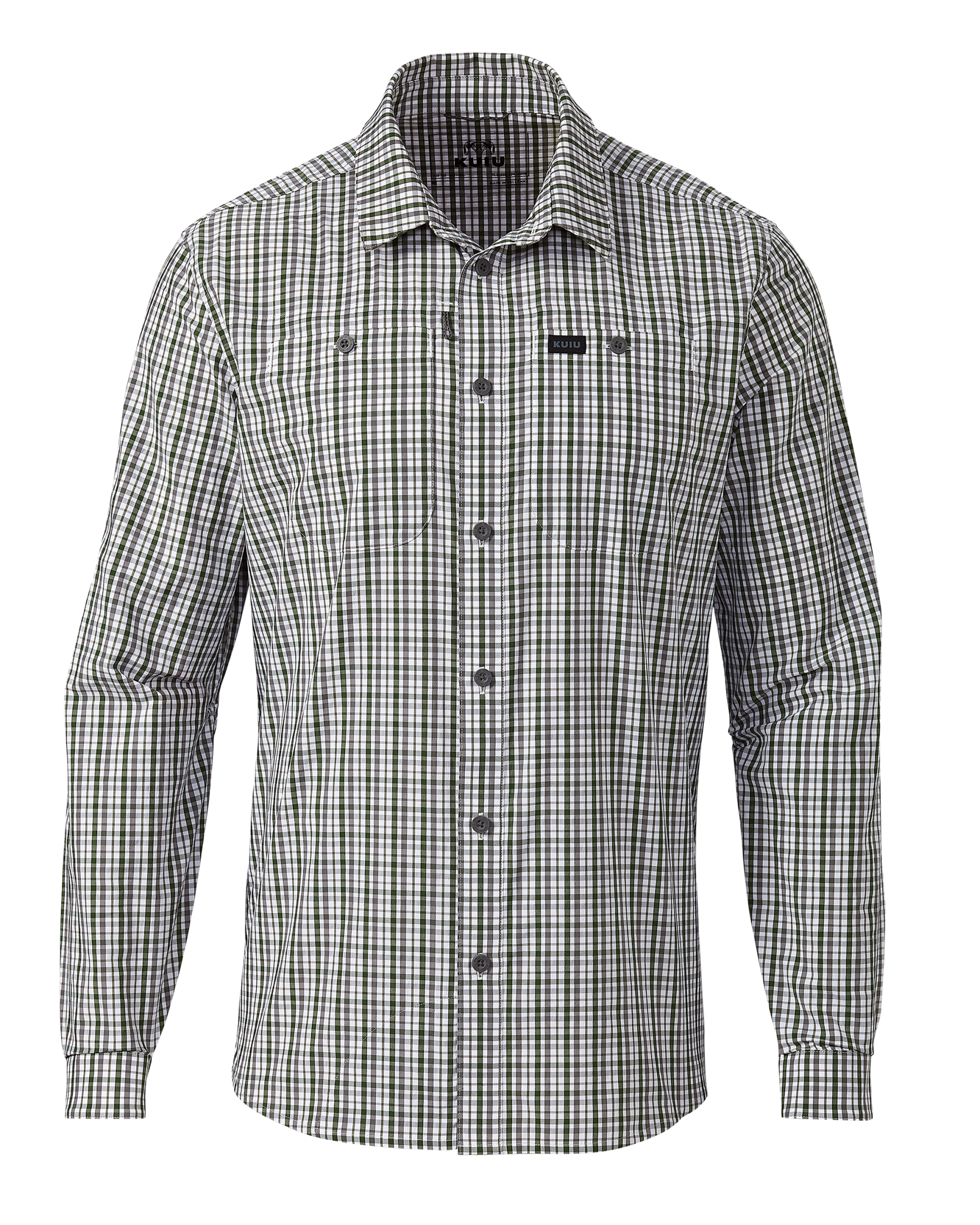 Borrego LS Shirt | Mini Cross Check Verde Plaid