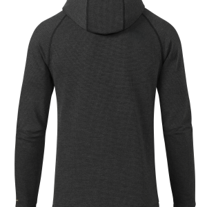 Alternative view of Canyon Waffle Hoodie | Black Heather