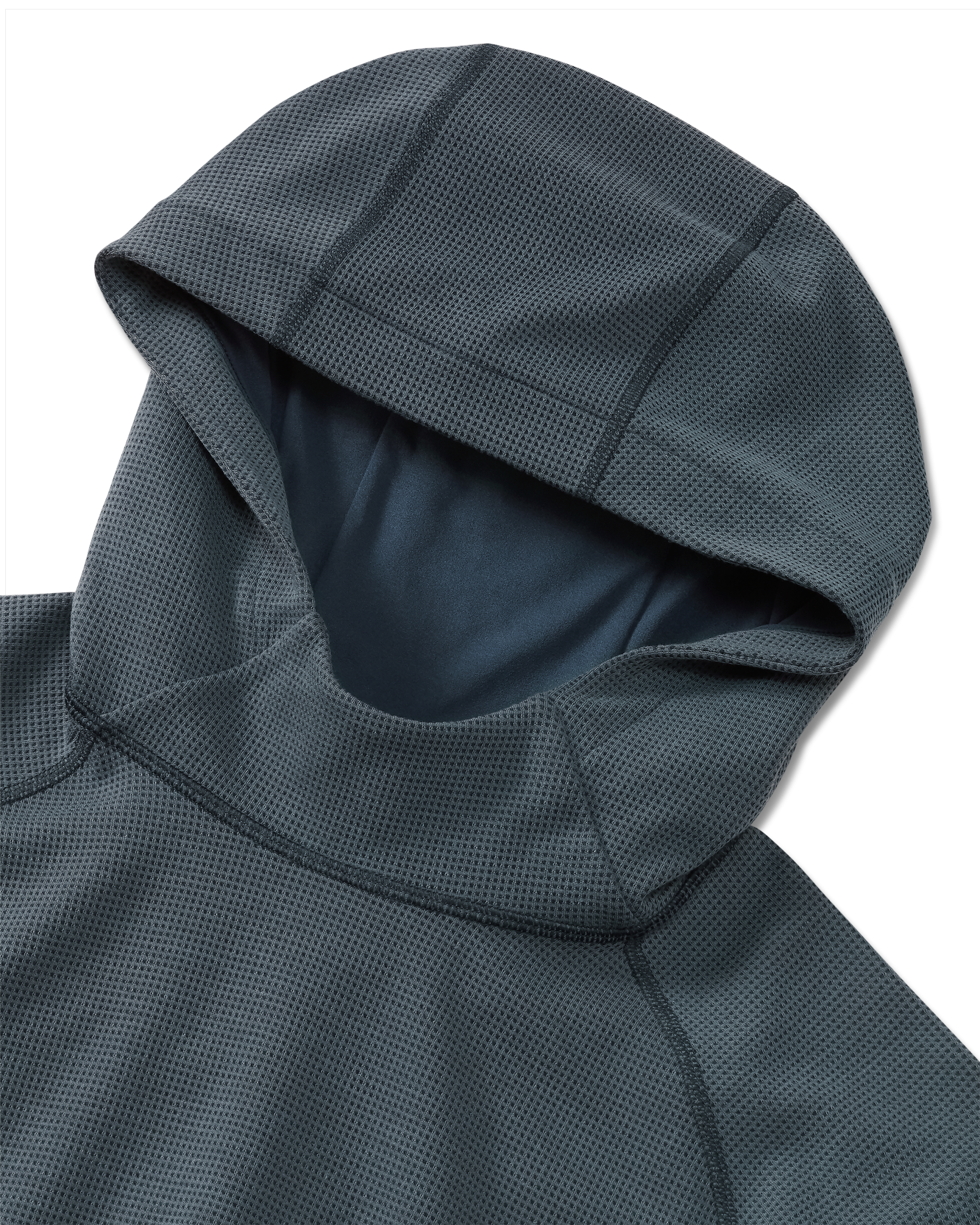 Canyon Waffle Hoodie | Steel Blue Heather - 图片 3