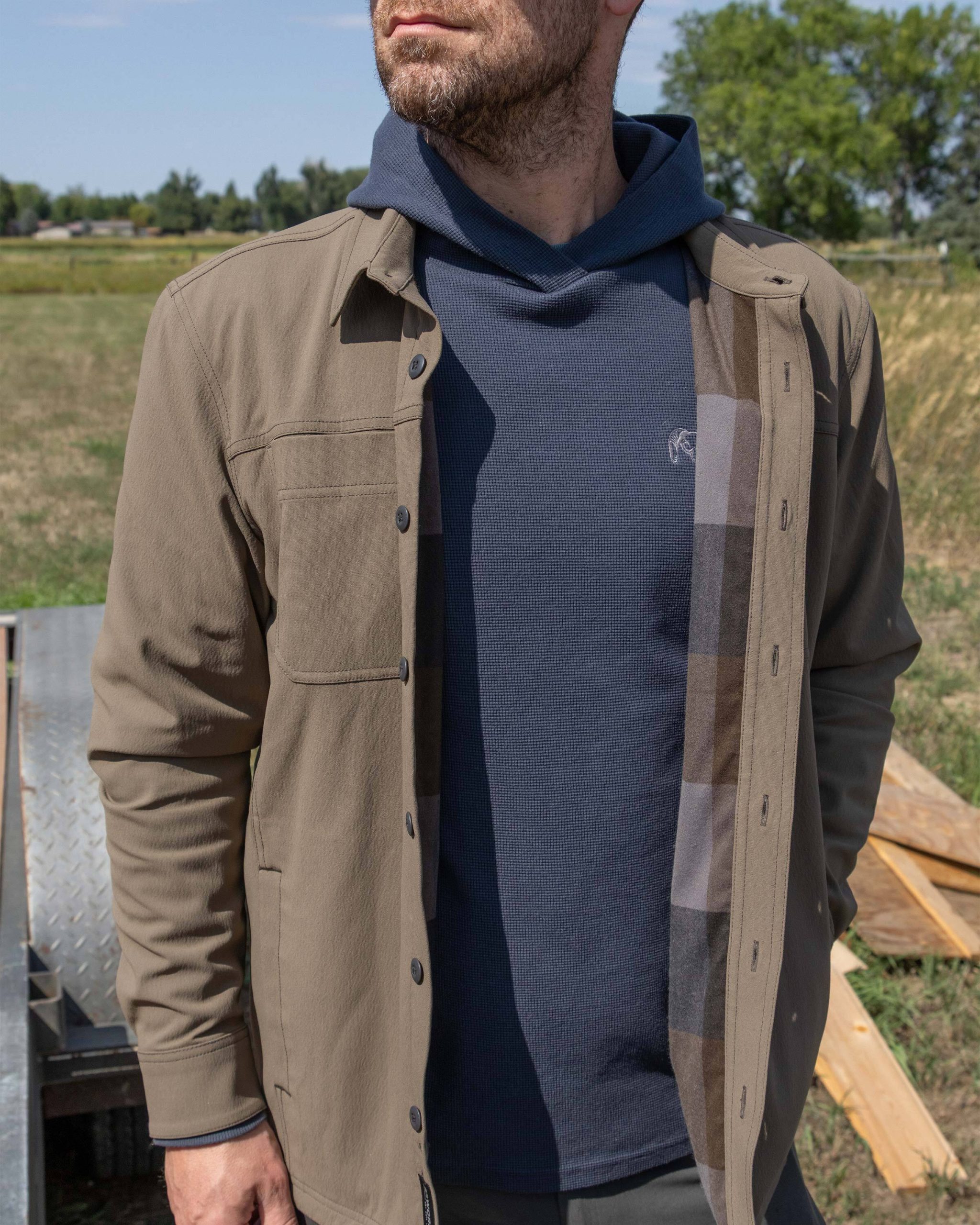 Motive Flannel Lined Shirt Jacket | Major Brown - 图片 5
