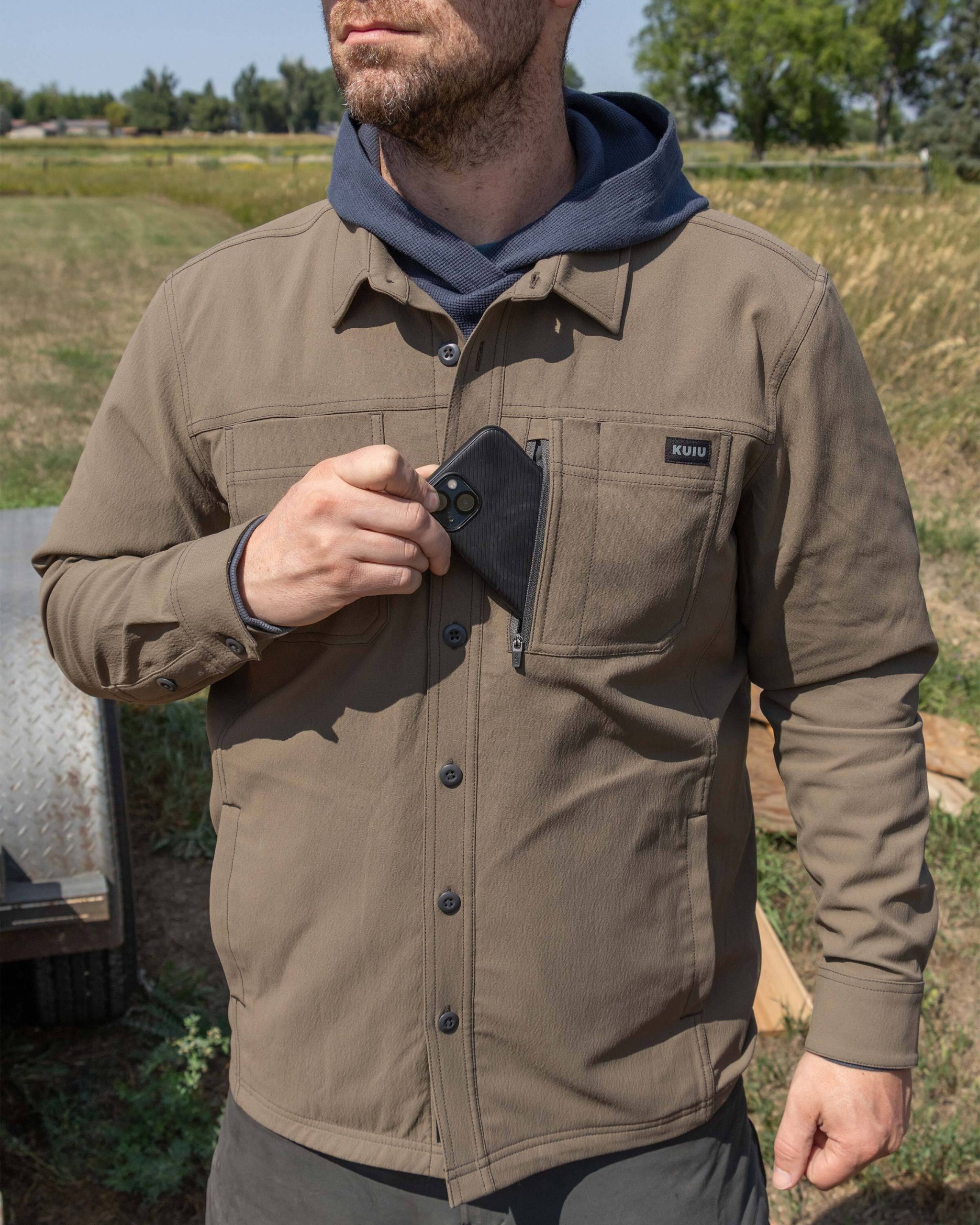 Motive Flannel Lined Shirt Jacket | Major Brown - 图片 4