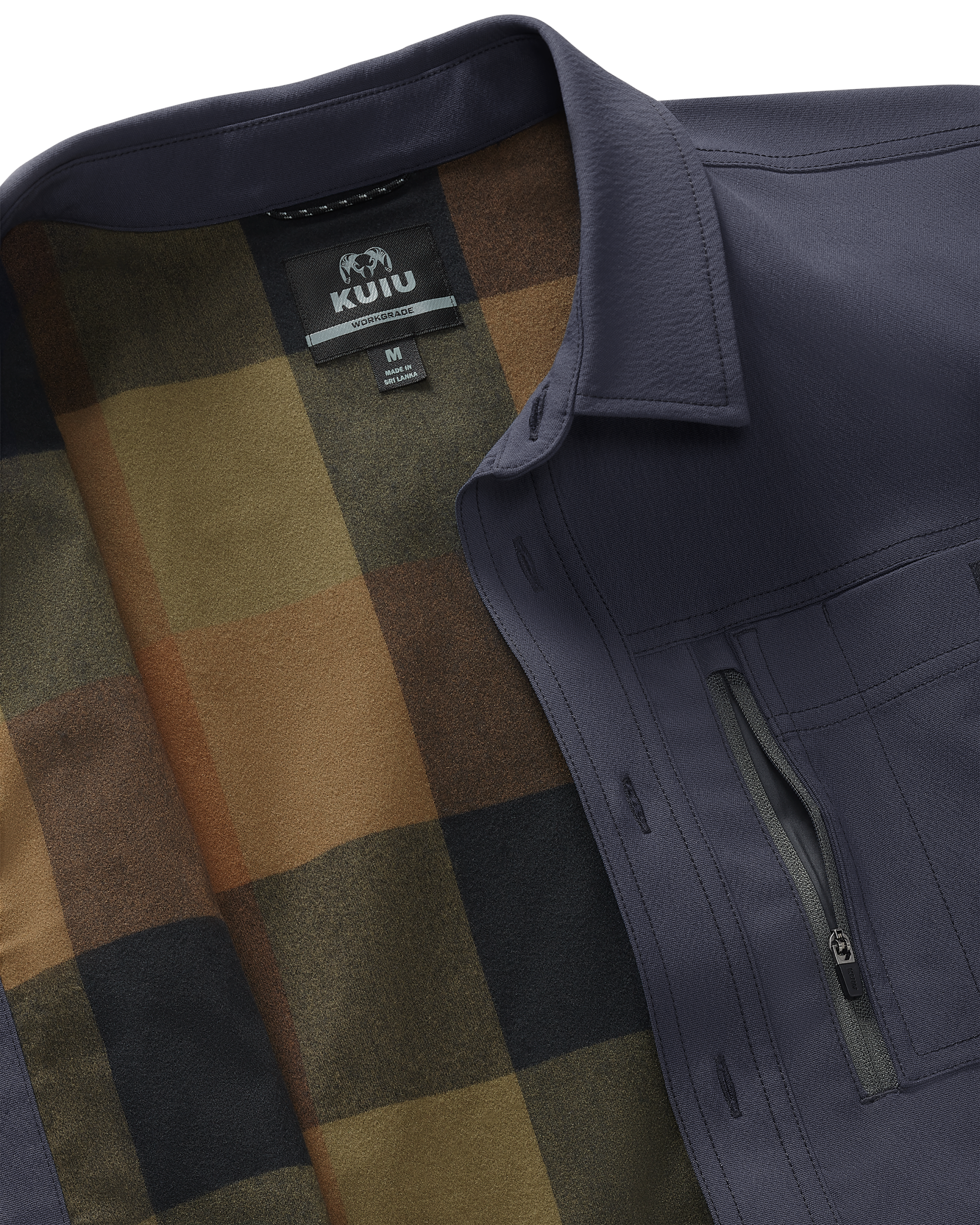 Motive Flannel Lined Shirt Jacket | Steel Blue - 图片 2