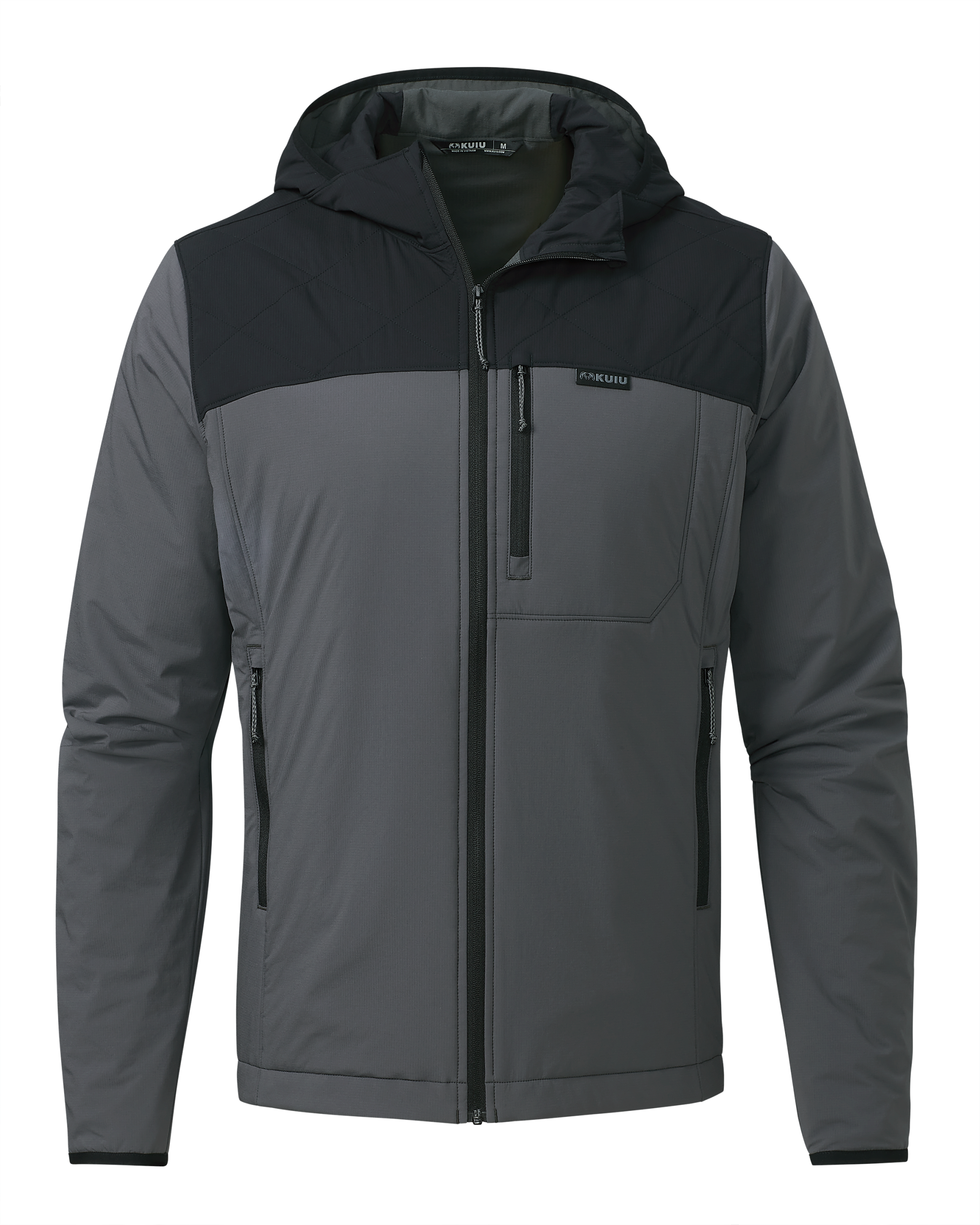Transit Packable Hooded Jacket | Black/Gunmetal