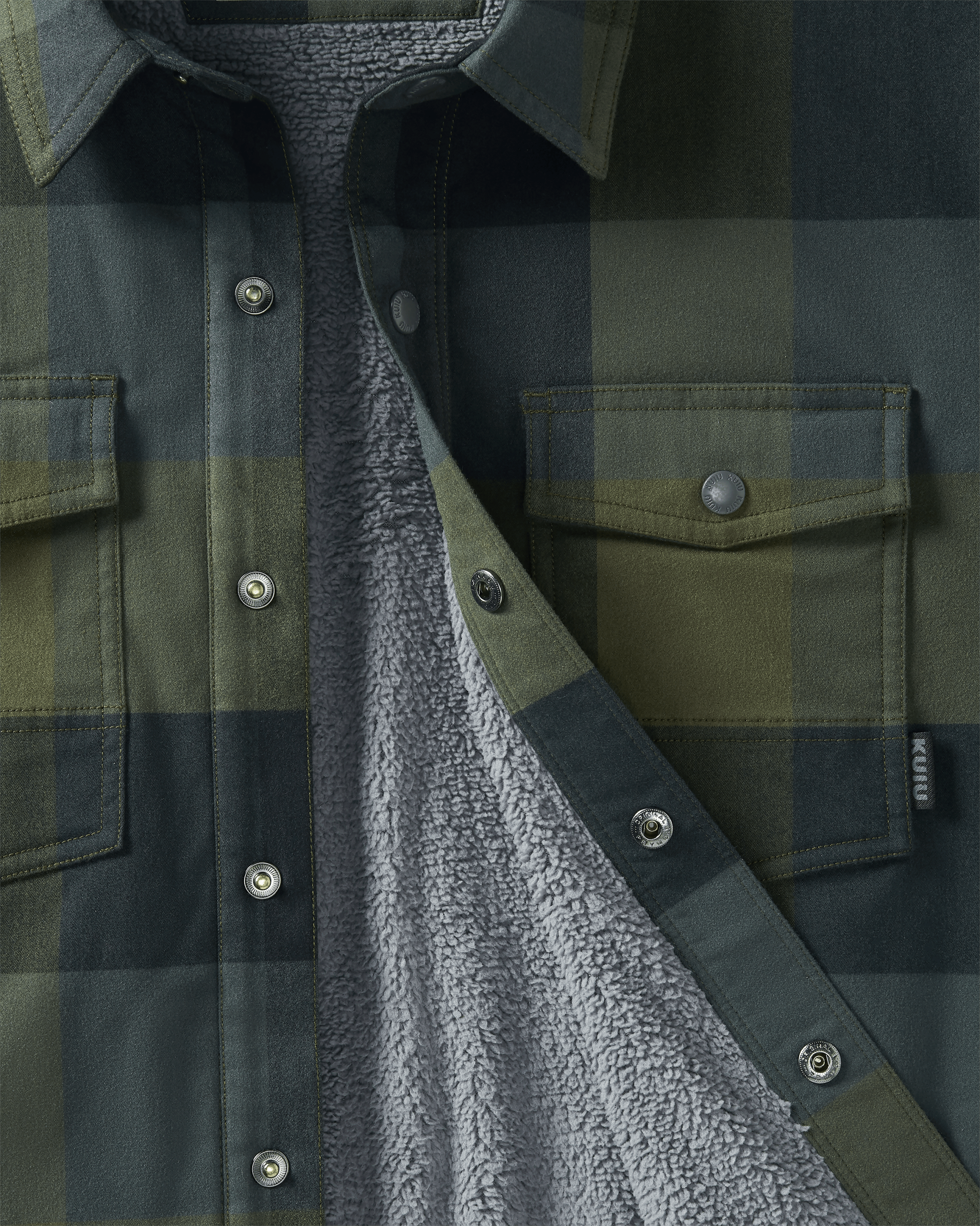 Field Flannel Fleece Shirt Jacket | Verde Plaid - 图片 2