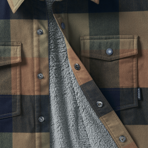 Alternative view of Field Flannel Fleece Shirt Jacket | Valo Plaid