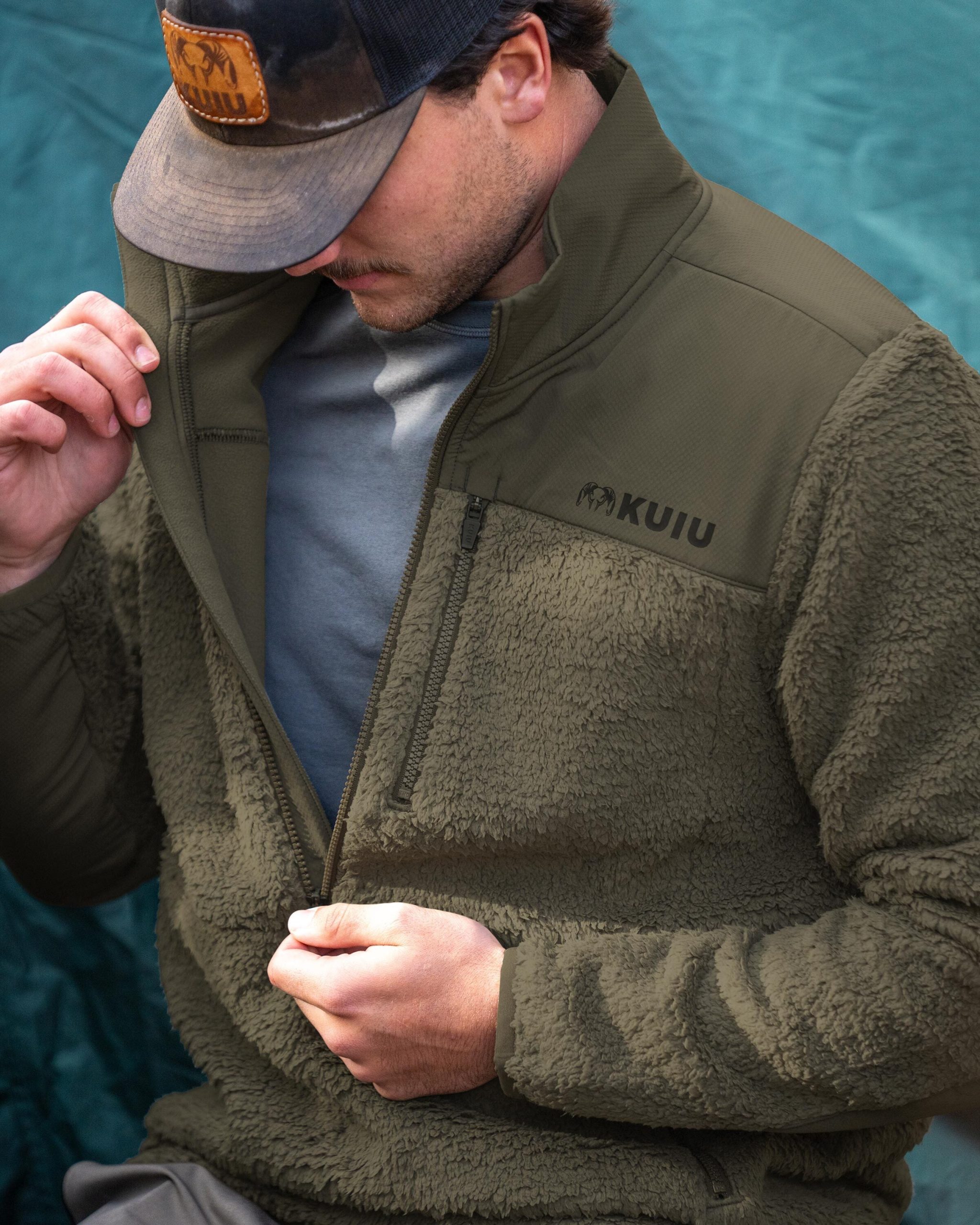 Sherpa Fleece Zip Pullover | Ash - 图片 5