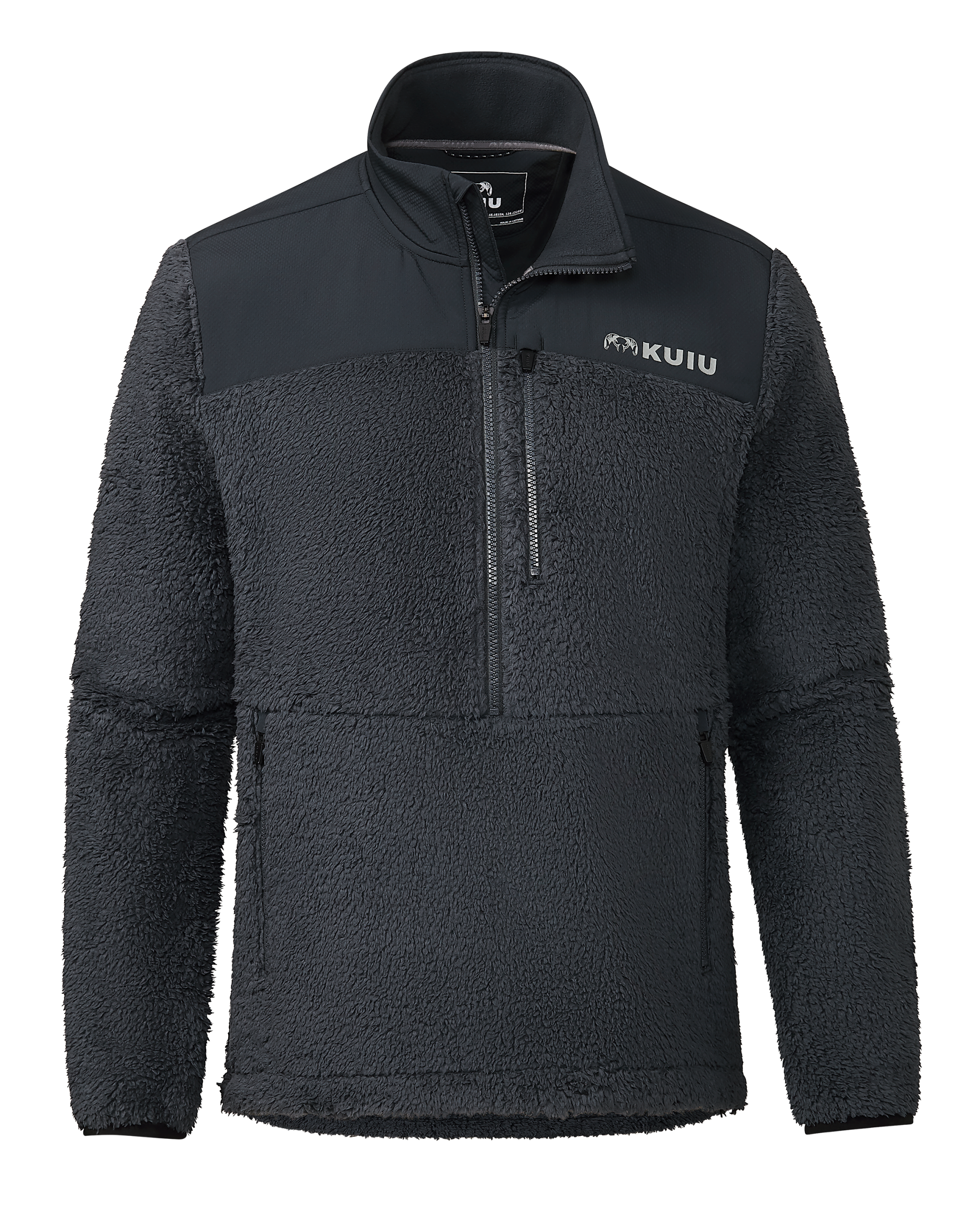 Sherpa Fleece Zip Pullover | Nightfall