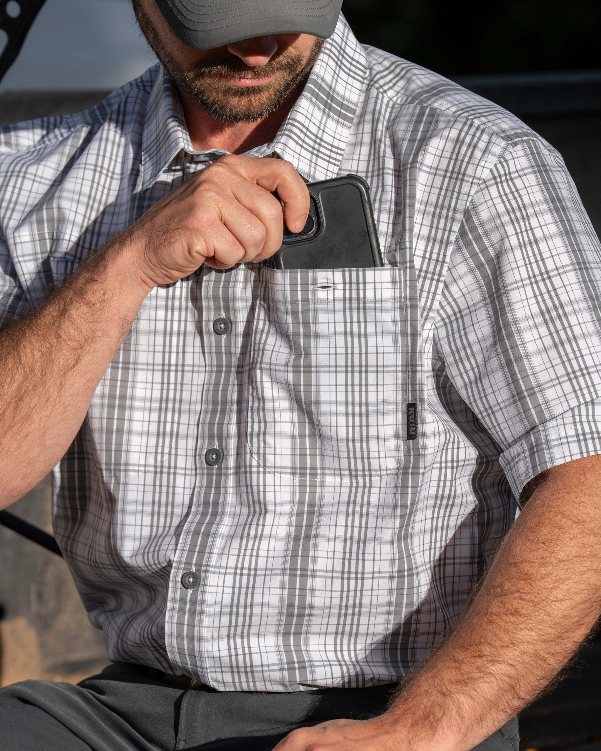 Borrego SS Shirt | Gravel Plaid - 图片 5