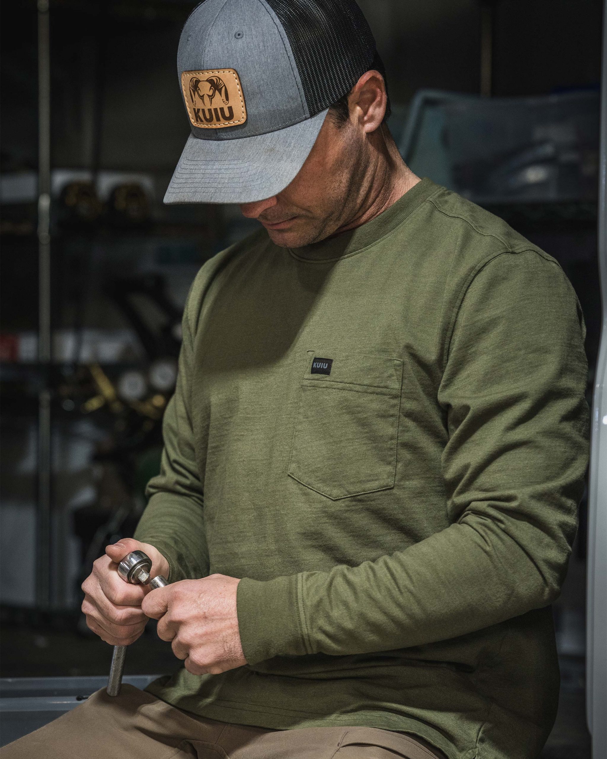Workgrade LS Pocket Crew | Steel Blue - 图片 6