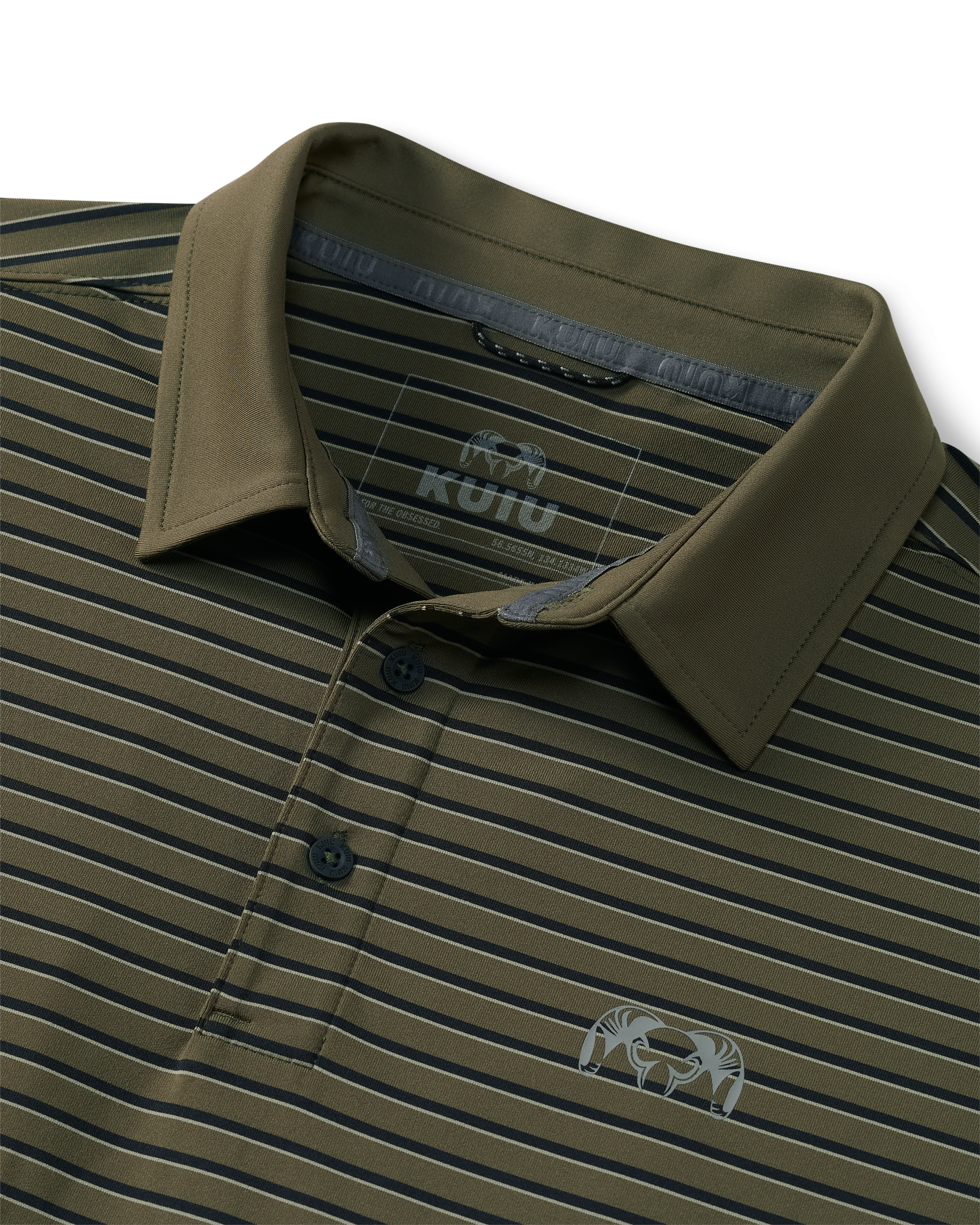 KUIU Performance Polo Stripe | Evergreen Stripe - 图片 2