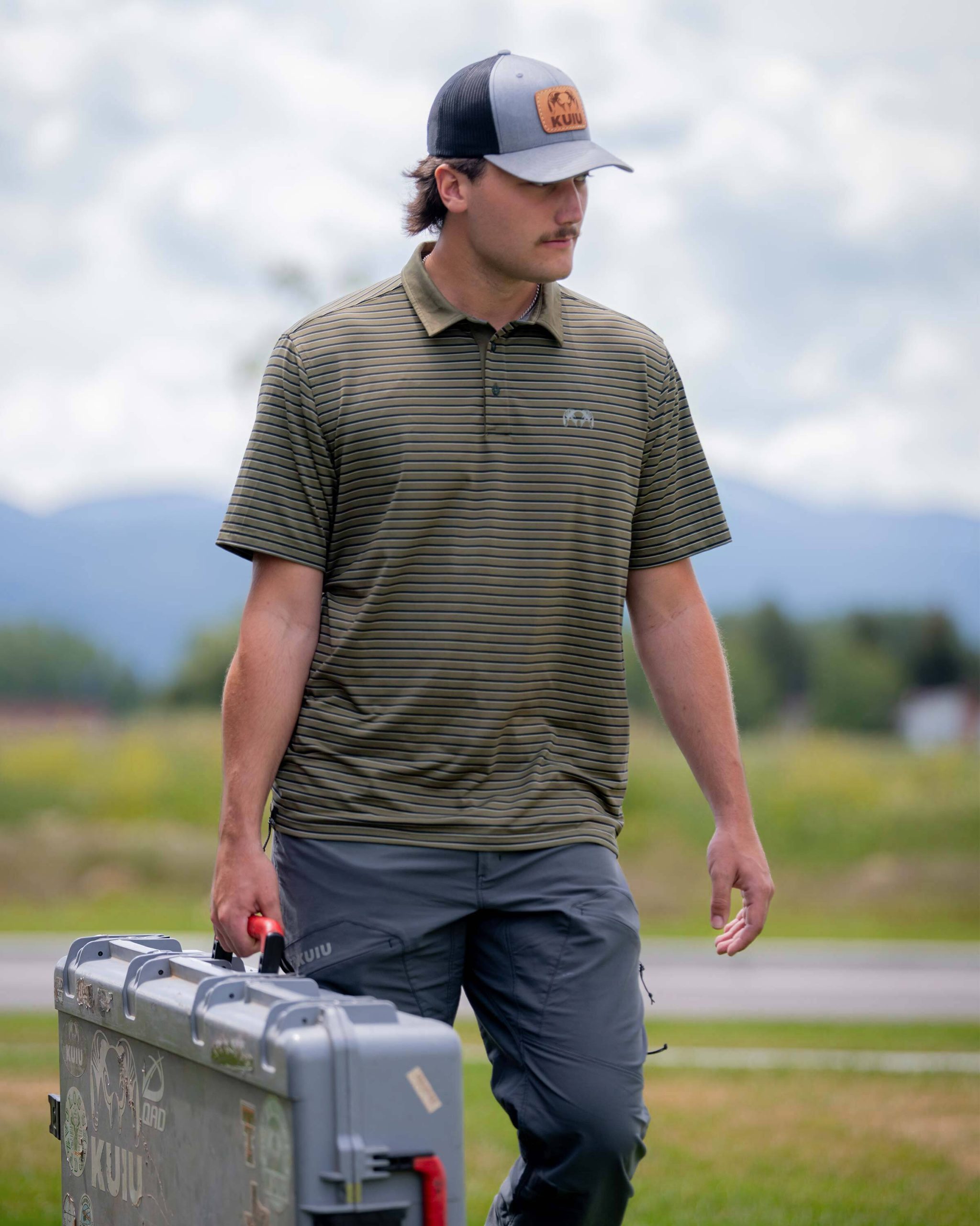 KUIU Performance Polo Stripe | Evergreen Stripe - 图片 4