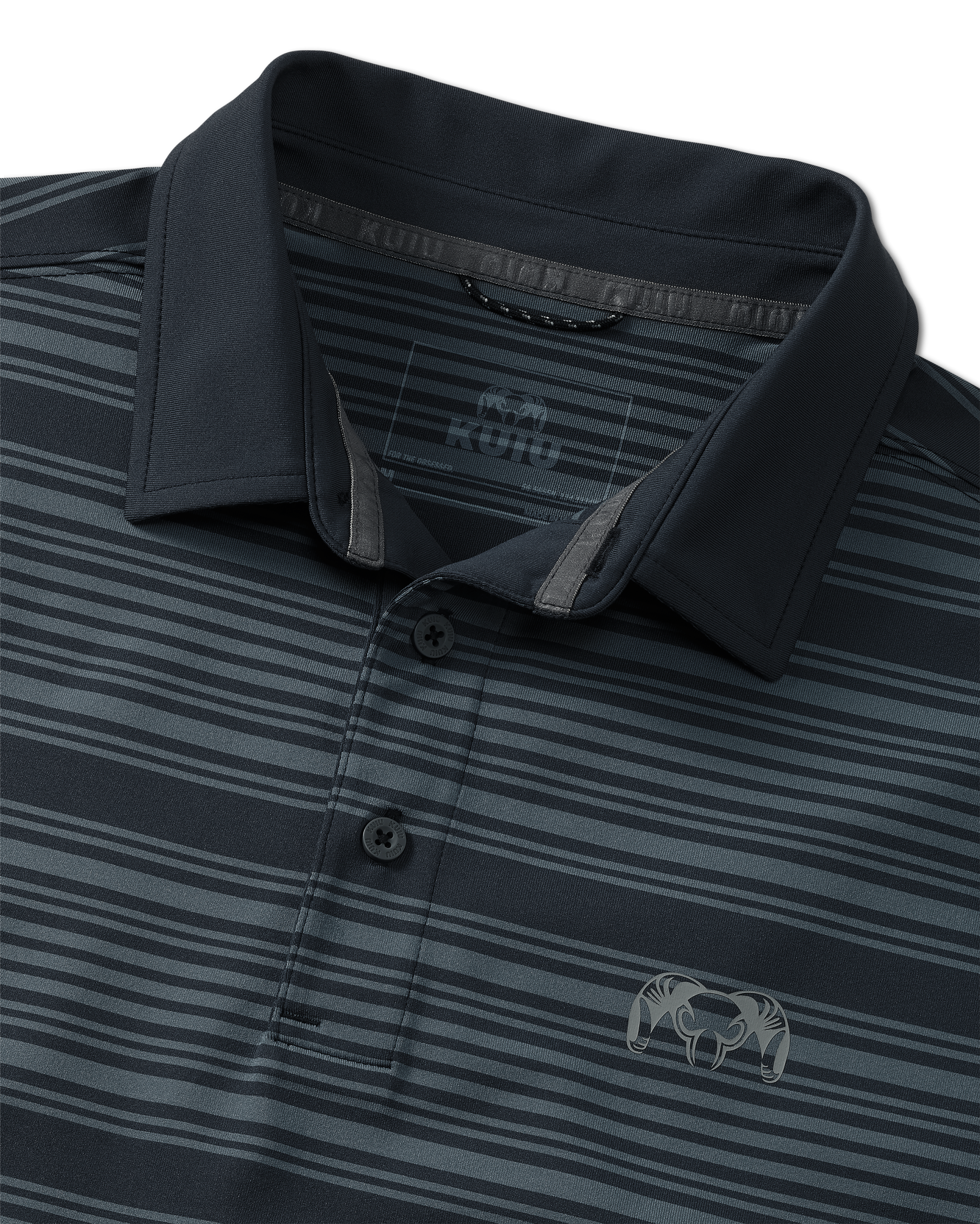 KUIU Performance Polo Stripe | Steel Blue Stripe - 图片 2