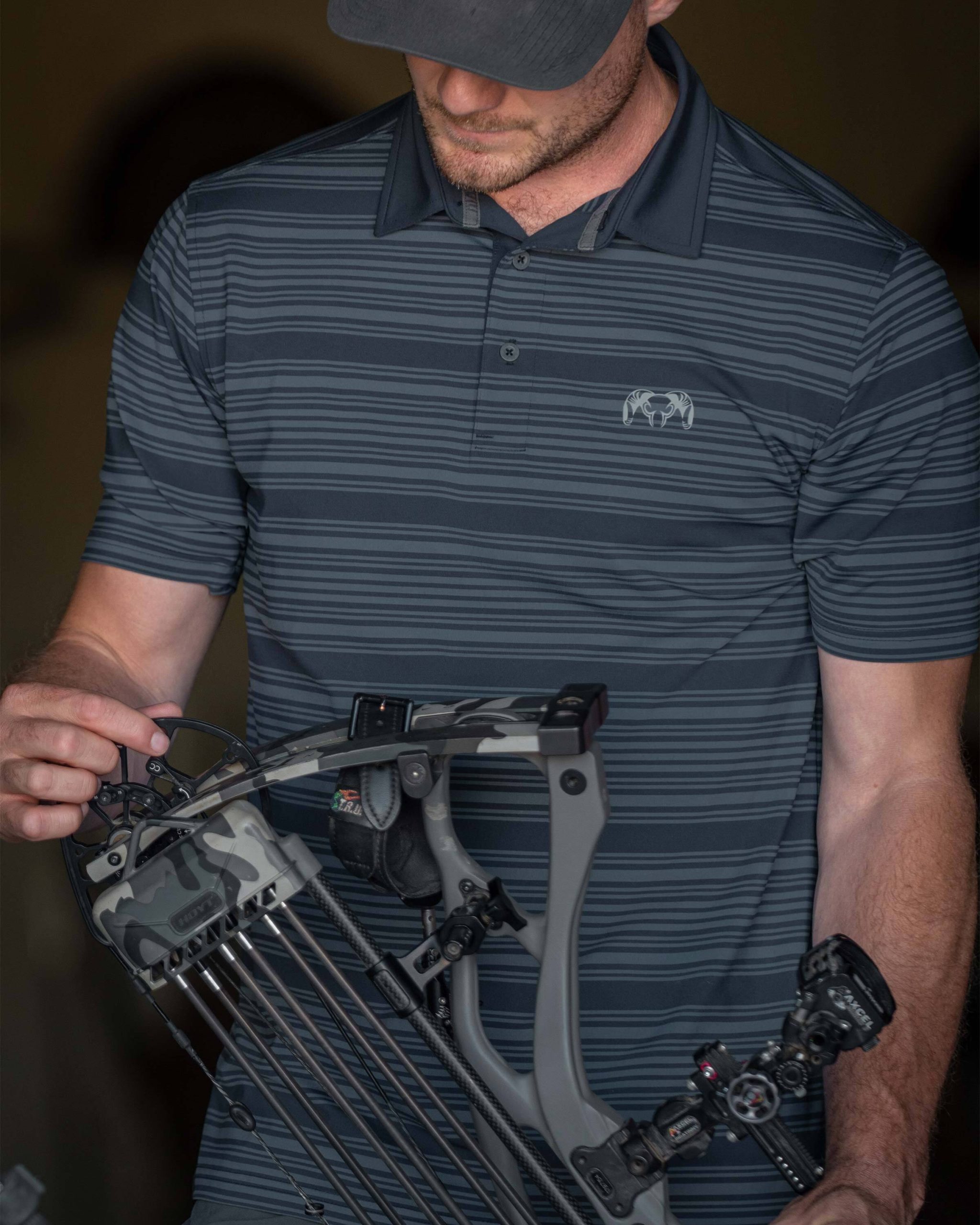 KUIU Performance Polo Stripe | Steel Blue Stripe - 图片 4