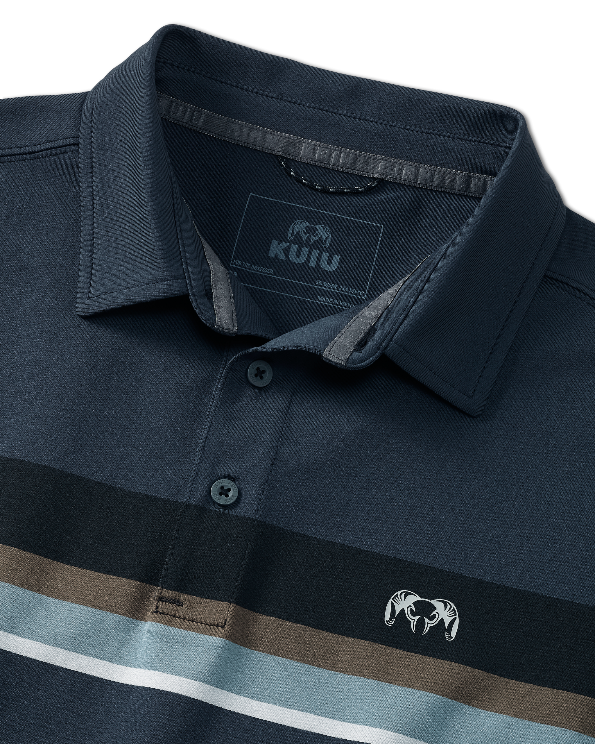 KUIU Performance Polo Stripe | Steel Blue Chest Stripe - 图片 2