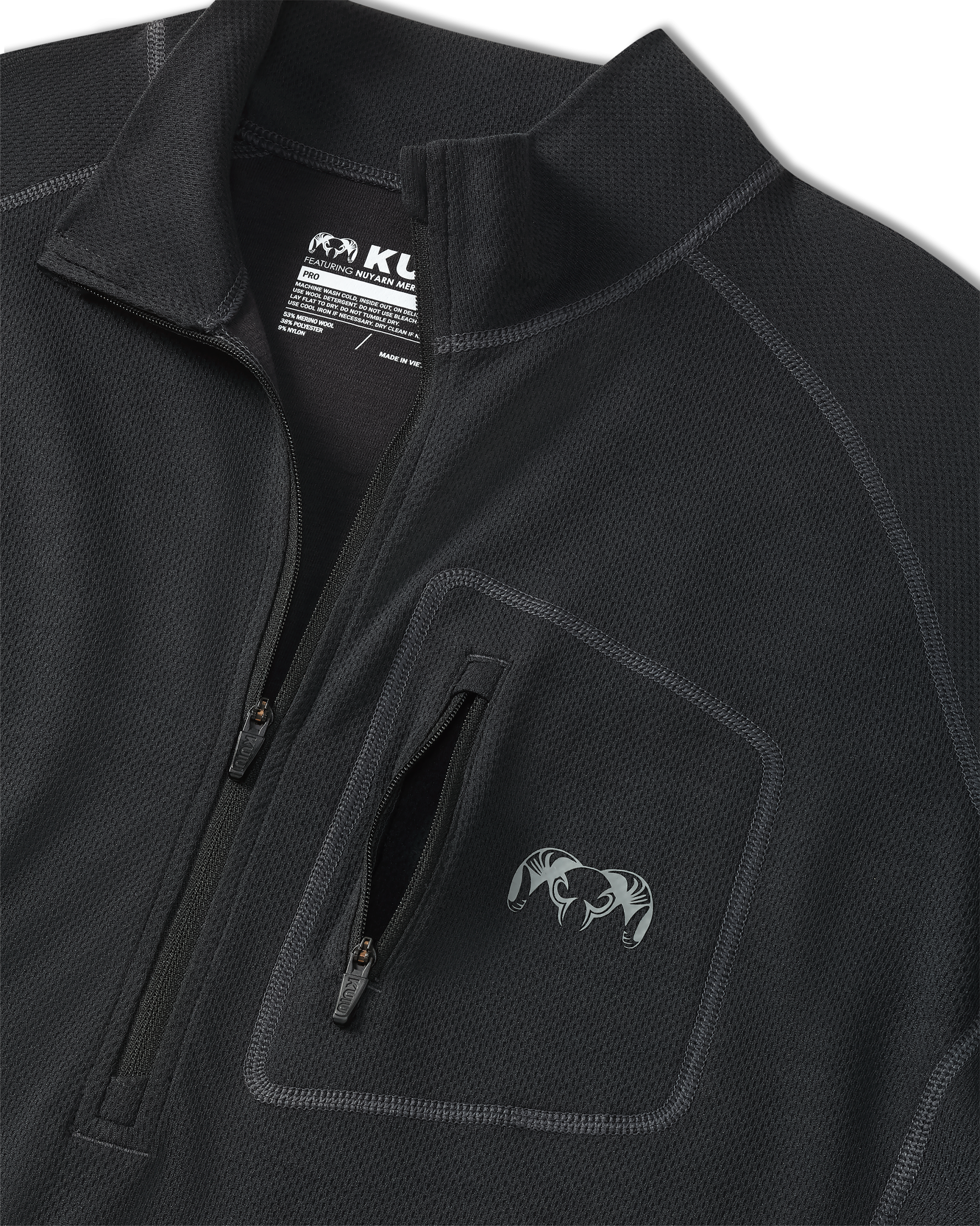 PRO Merino 200 Zip-T | Black - 图片 2