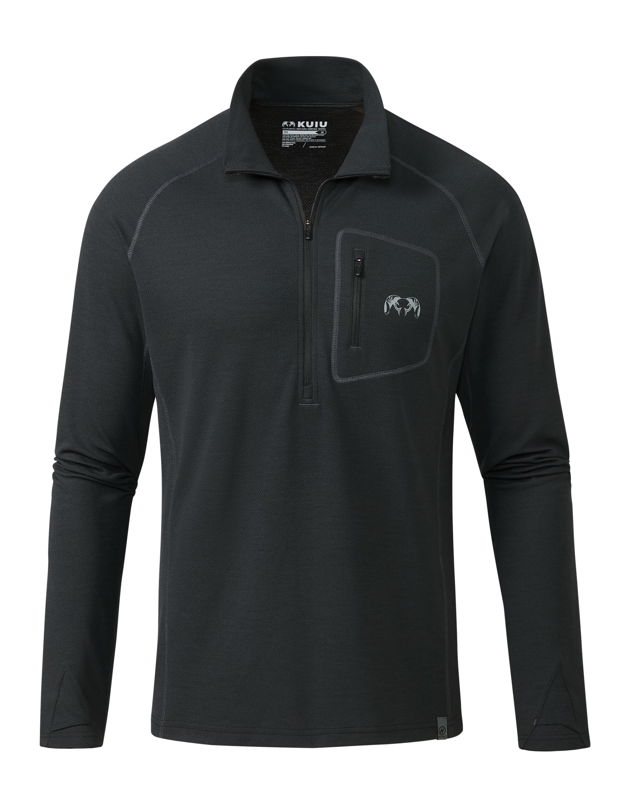 PRO Merino 200 Zip-T | Black