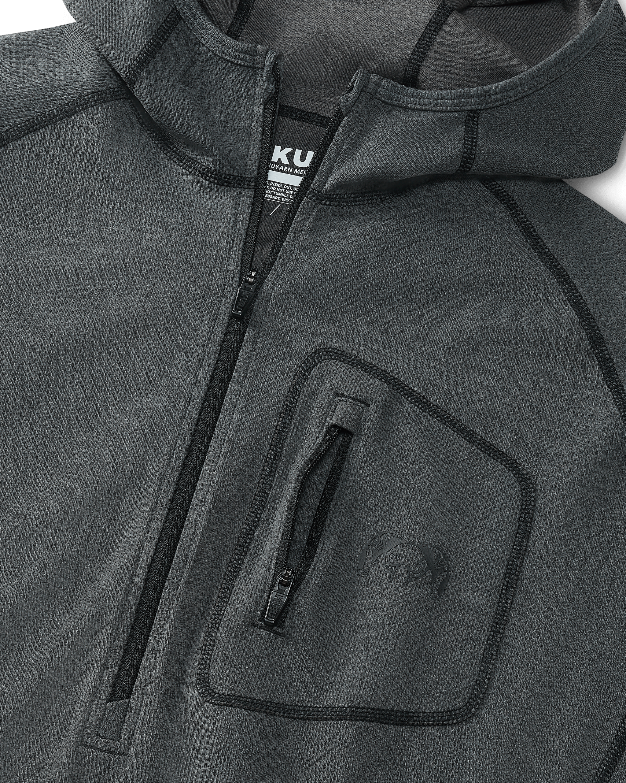 PRO Merino 200 Zip-T Hoodie | Gunmetal - 图片 2