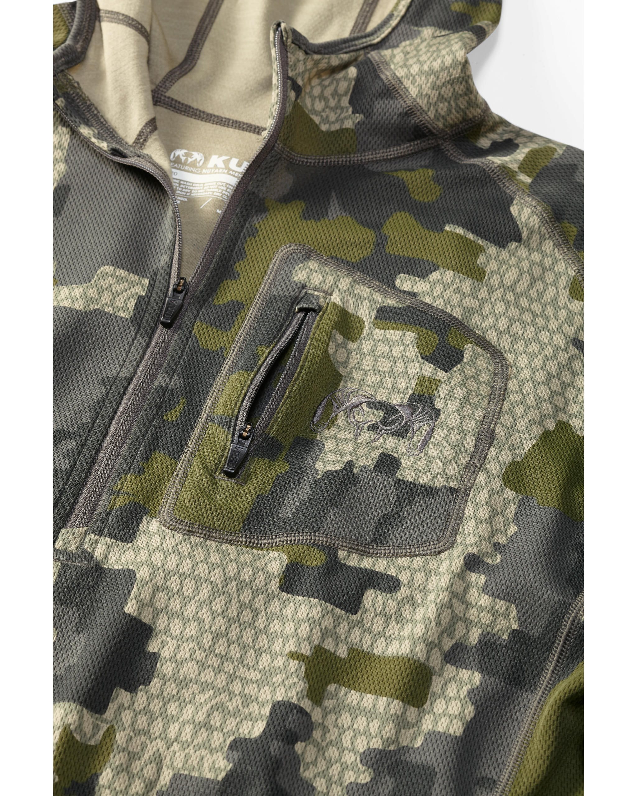 PRO Merino 200 Zip-T Hoodie | Verde - 图片 2