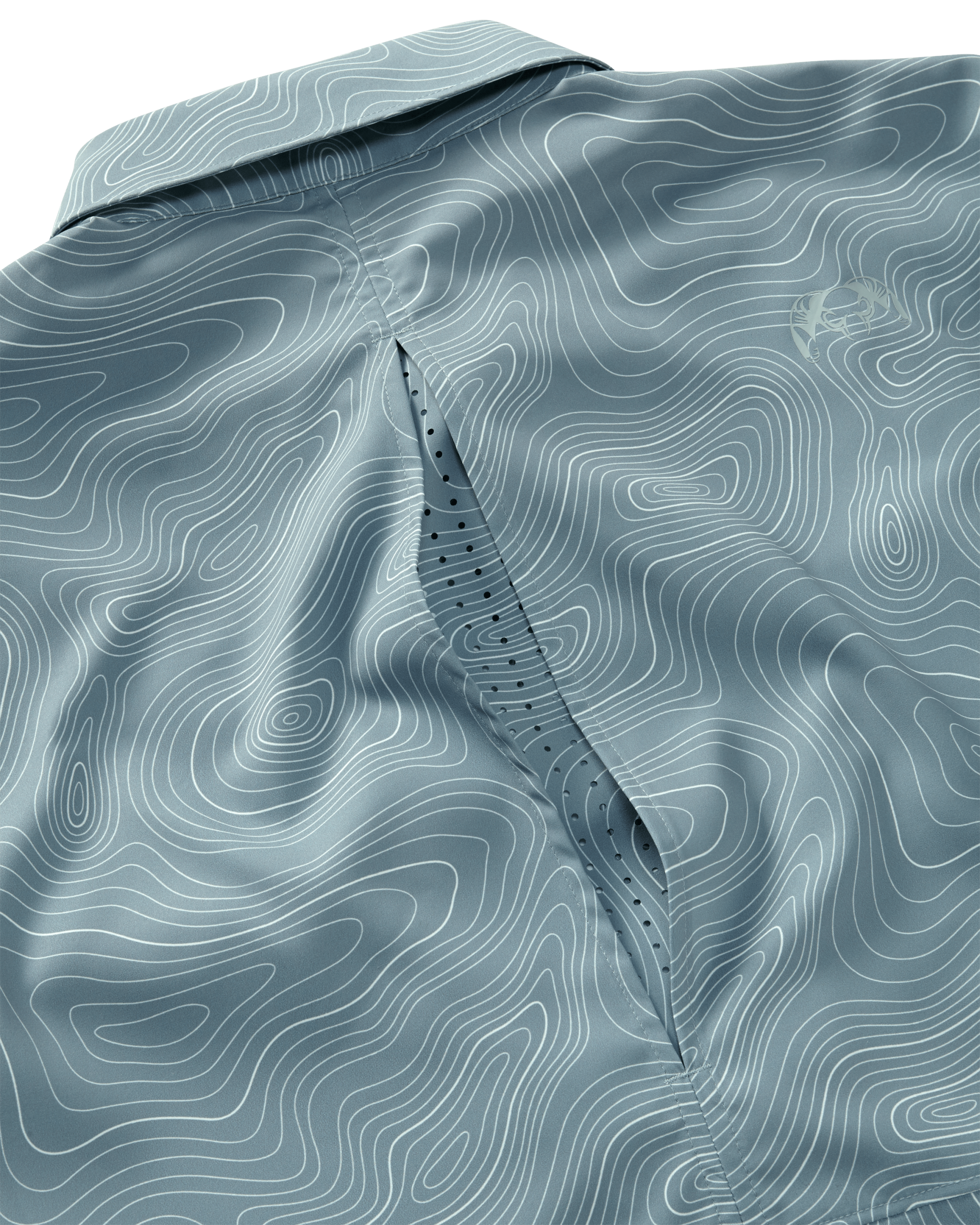 Mesa Vented SS Snap Shirt Topo | Glacier Topo Print - 图片 2
