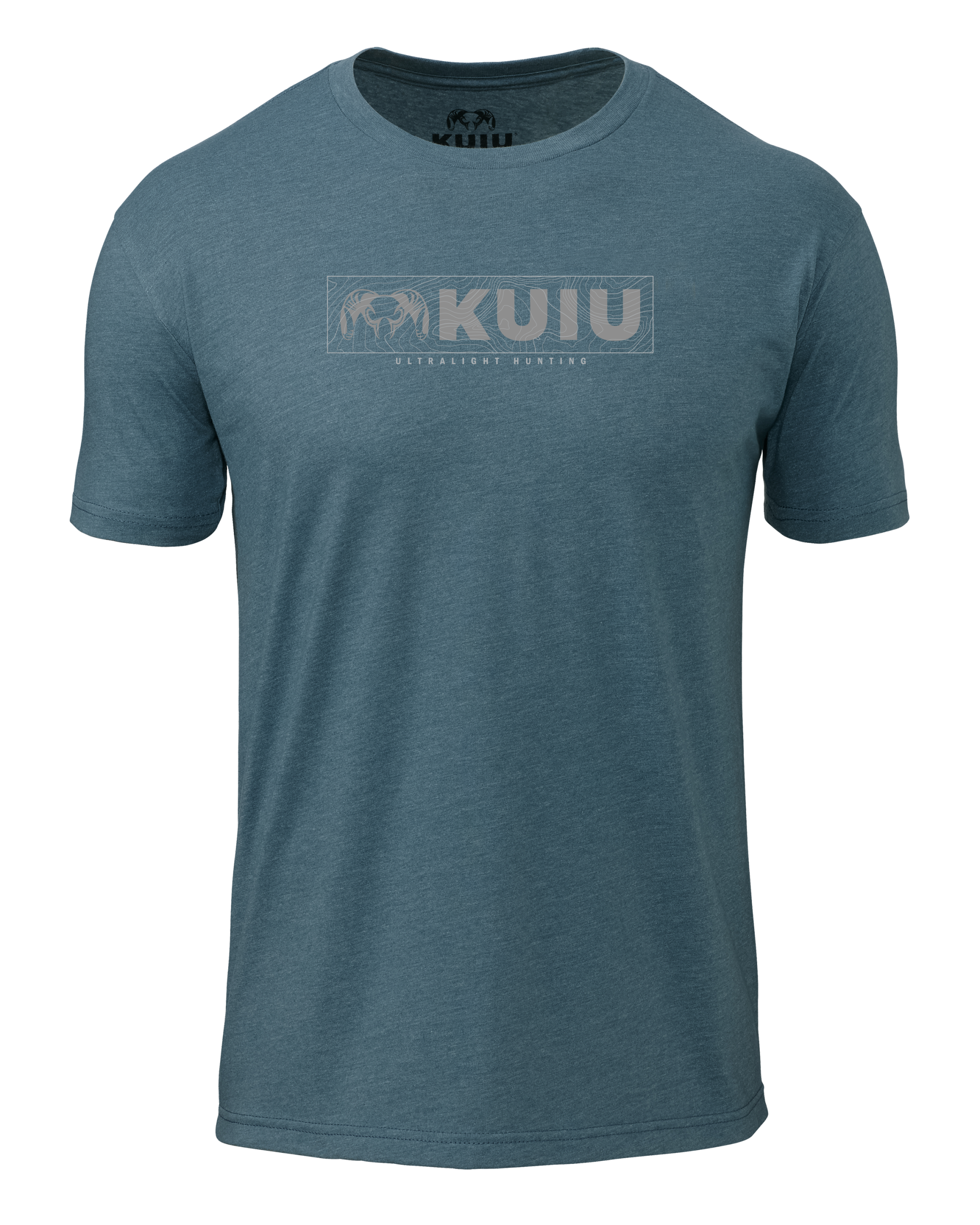 KUIU Topo Block Logo T-Shirt | Indigo