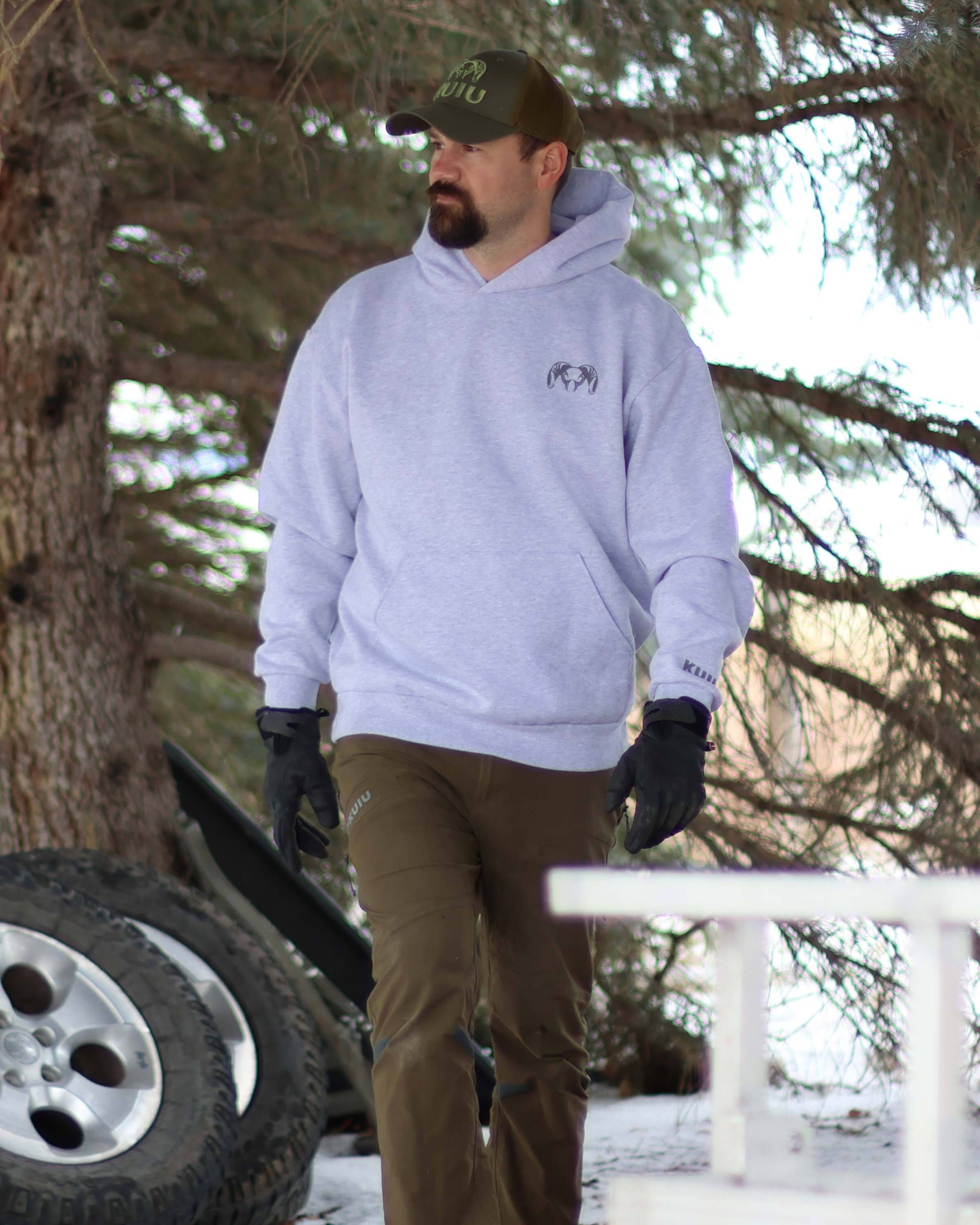 Workgrade Heavyweight Hoodie | Olive - 图片 4