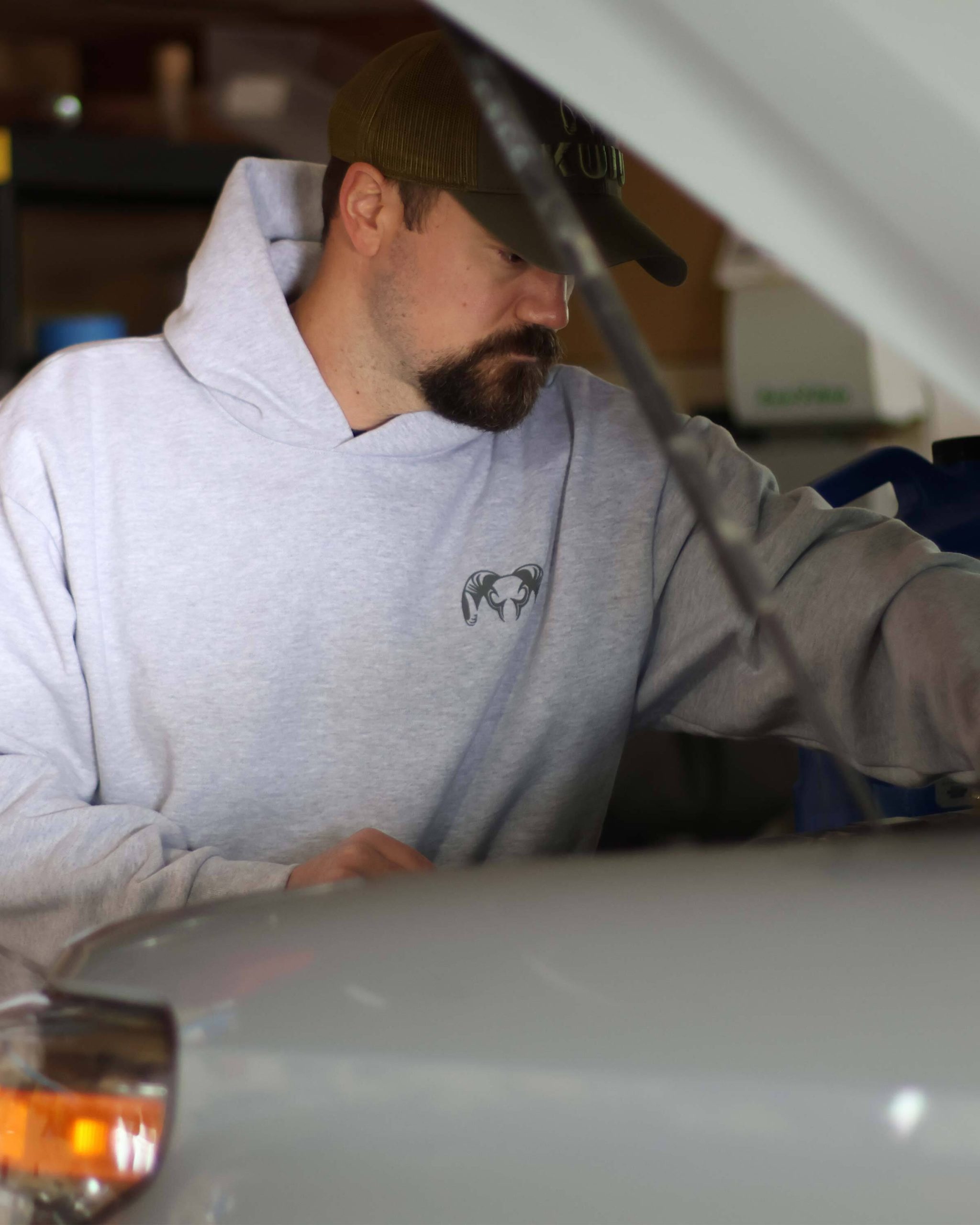 Workgrade Heavyweight Hoodie | Olive - 图片 7