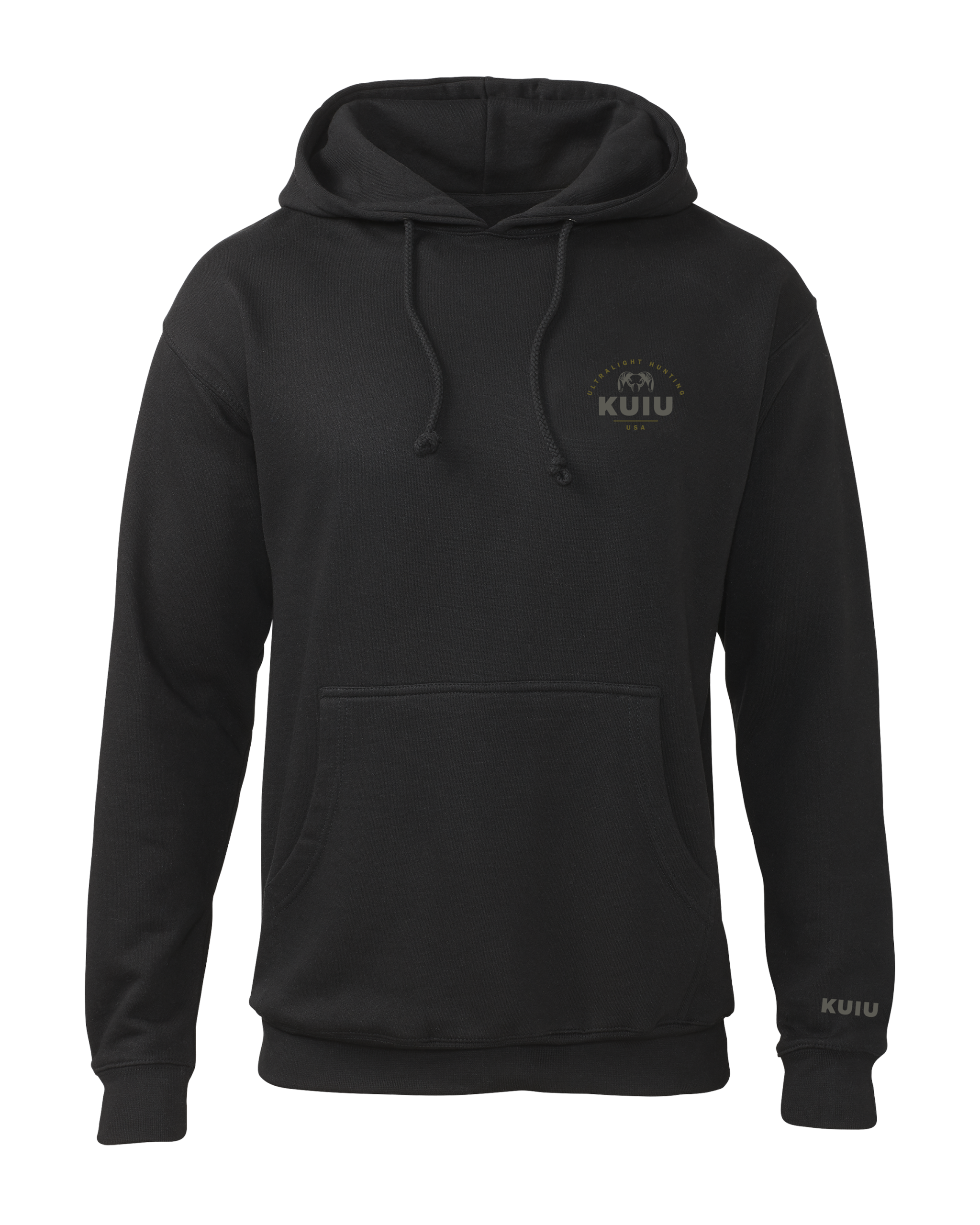 Outlet KUIU Stacked Chest Logo Hoodie | Black