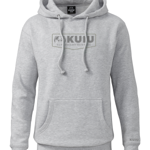 KUIU Shield Logo Hoodie | Heather Grey