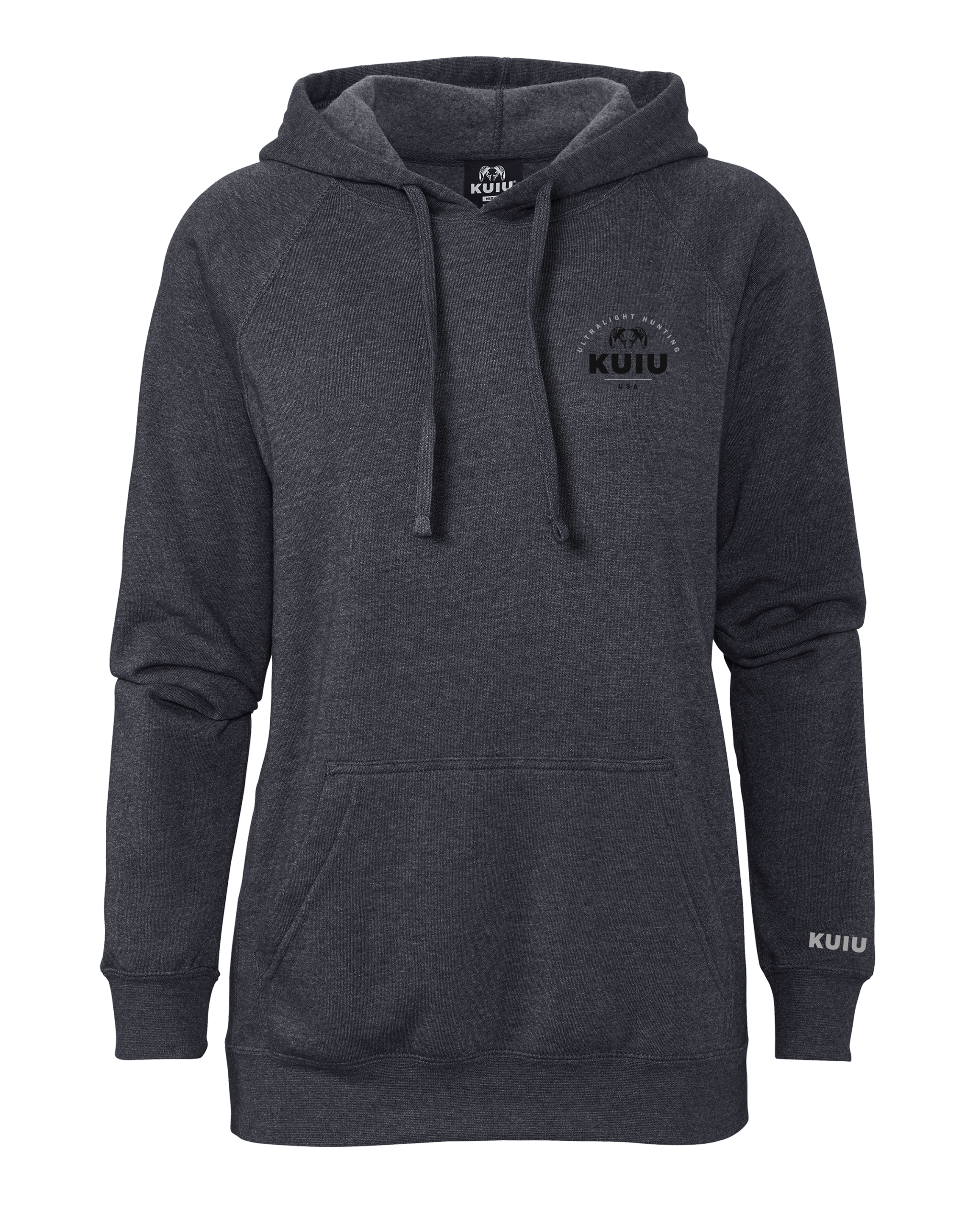 KUIU Women's Stacked Chest Logo Hoodie | Midnight Navy