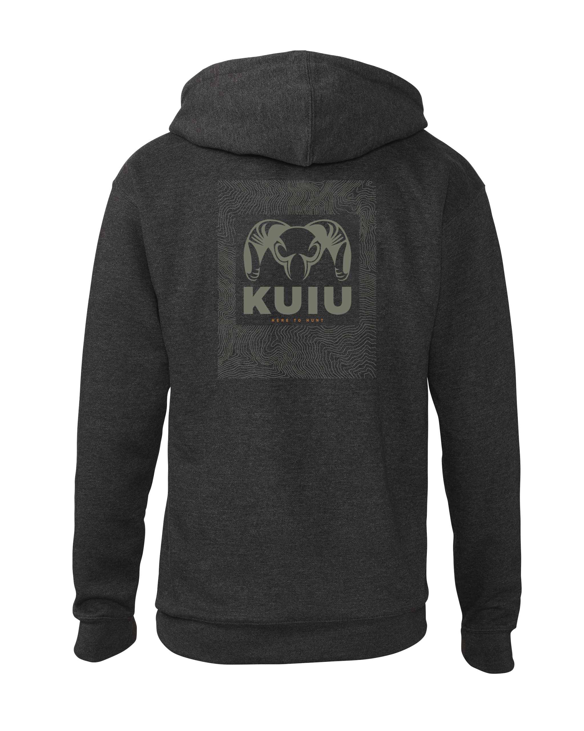 KUIU Topo Back Logo Hoodie | Charcoal