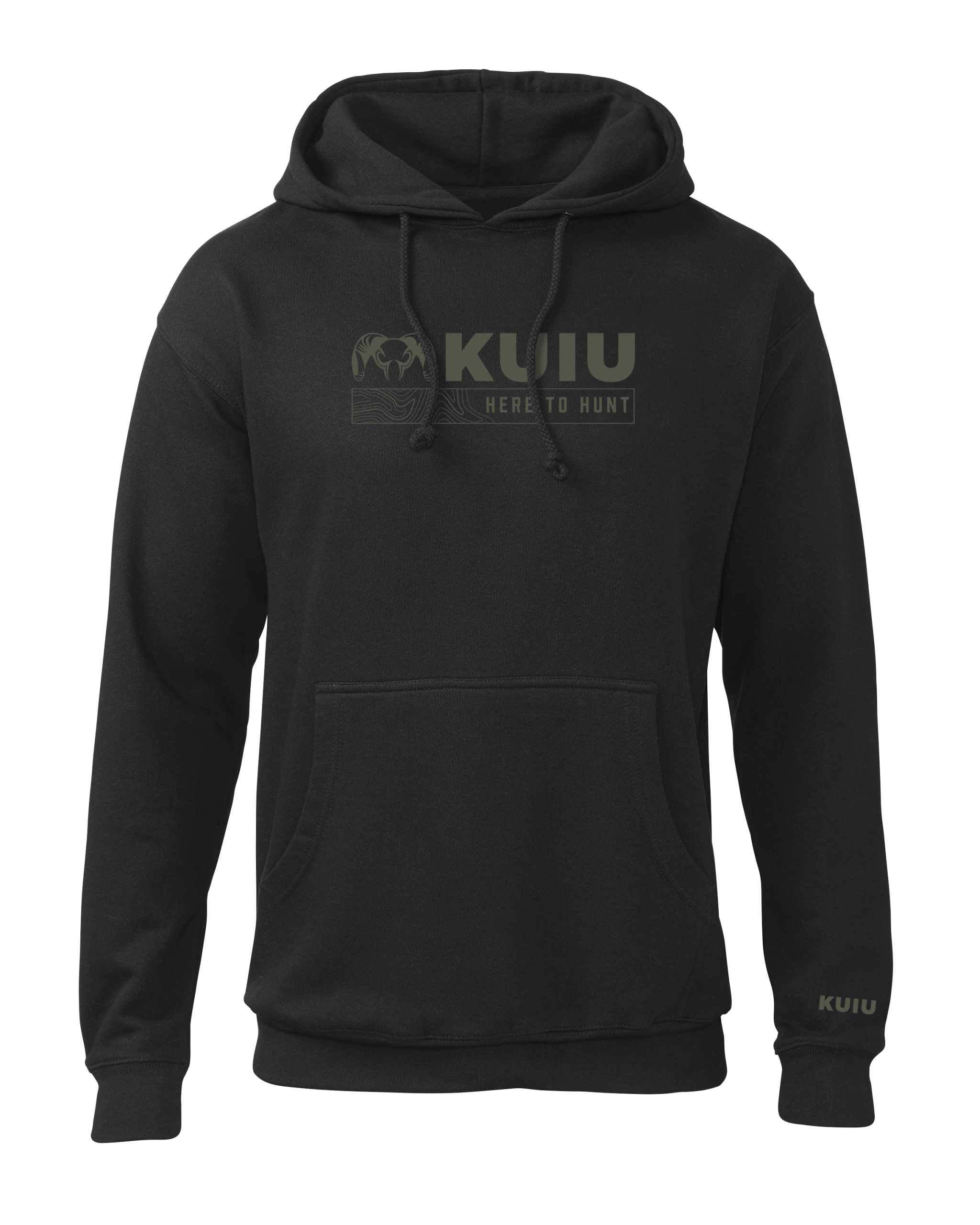 Outlet KUIU Topo Here to Hunt Hoodie | Black