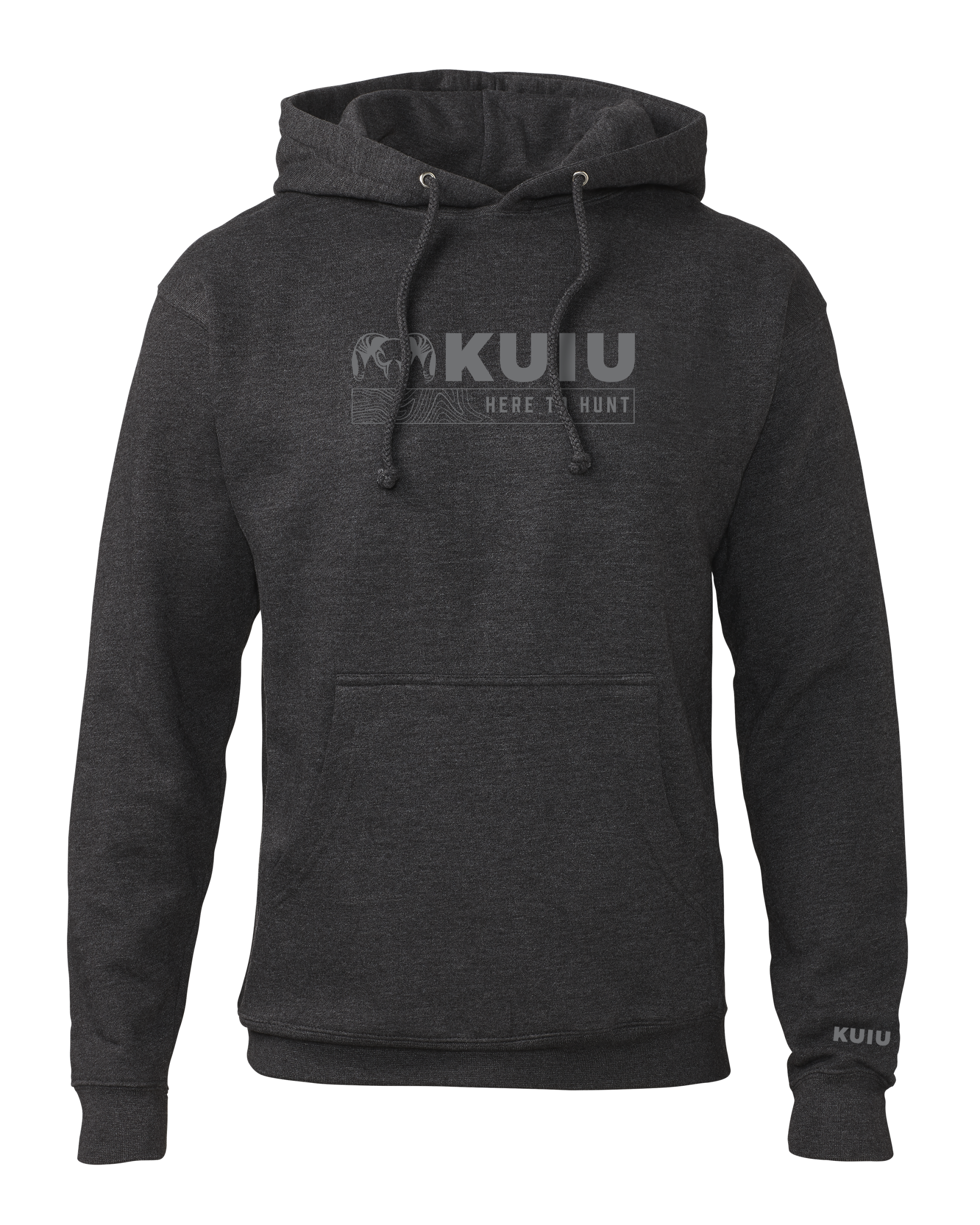 Outlet KUIU Topo Here to Hunt Hoodie | Charcoal