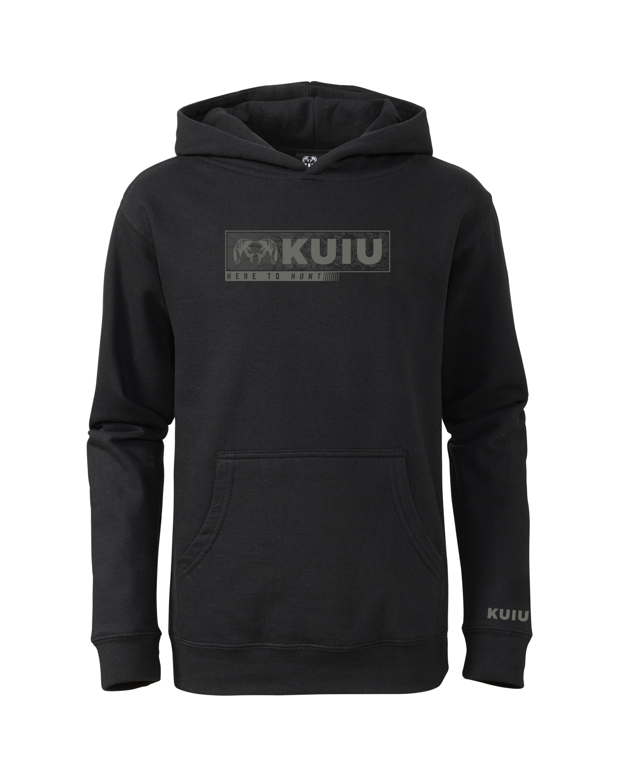 Youth Here to Hunt Gritstone Hoodie | Black