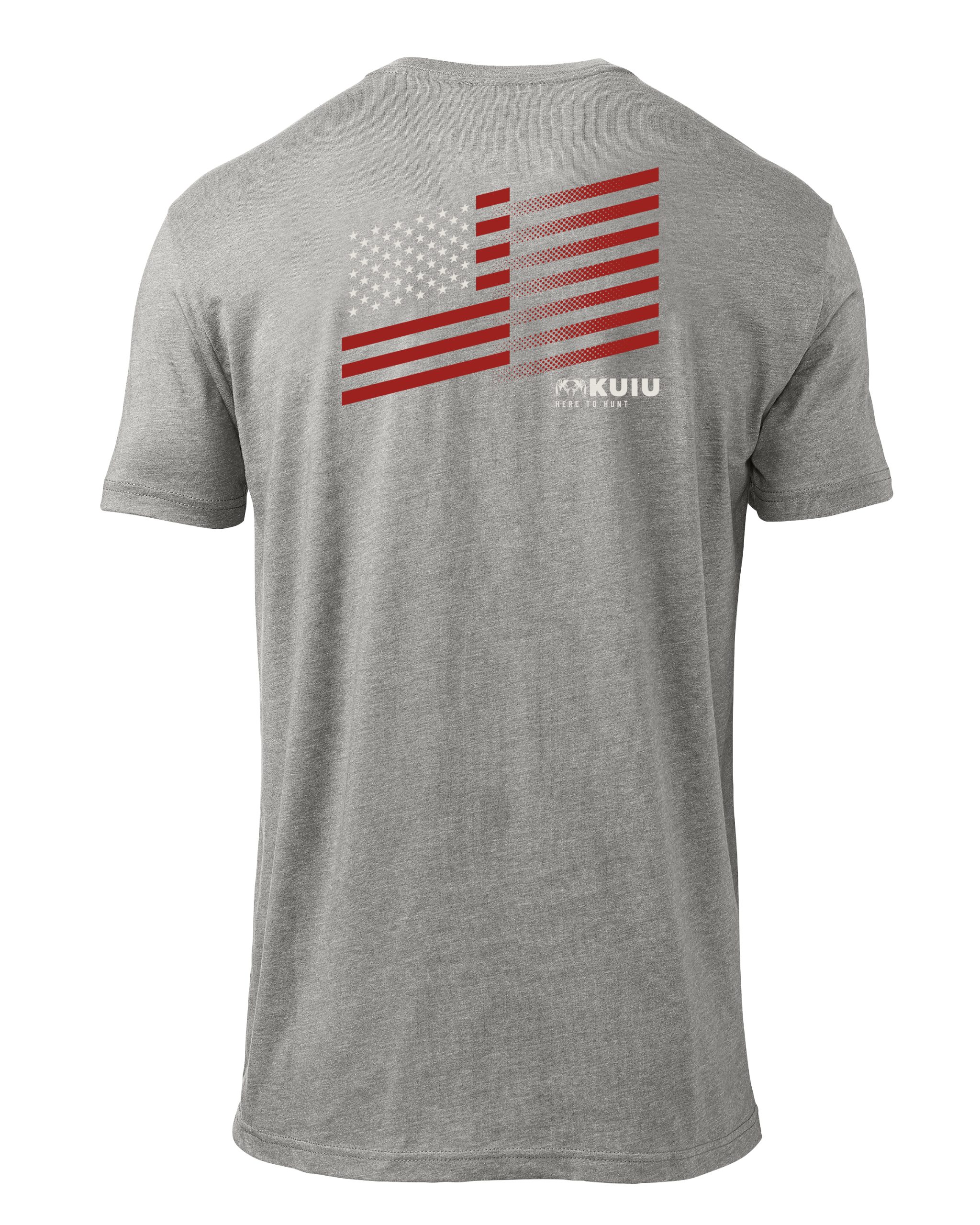 KUIU Retro Flag Fade T-Shirt | Heather Grey