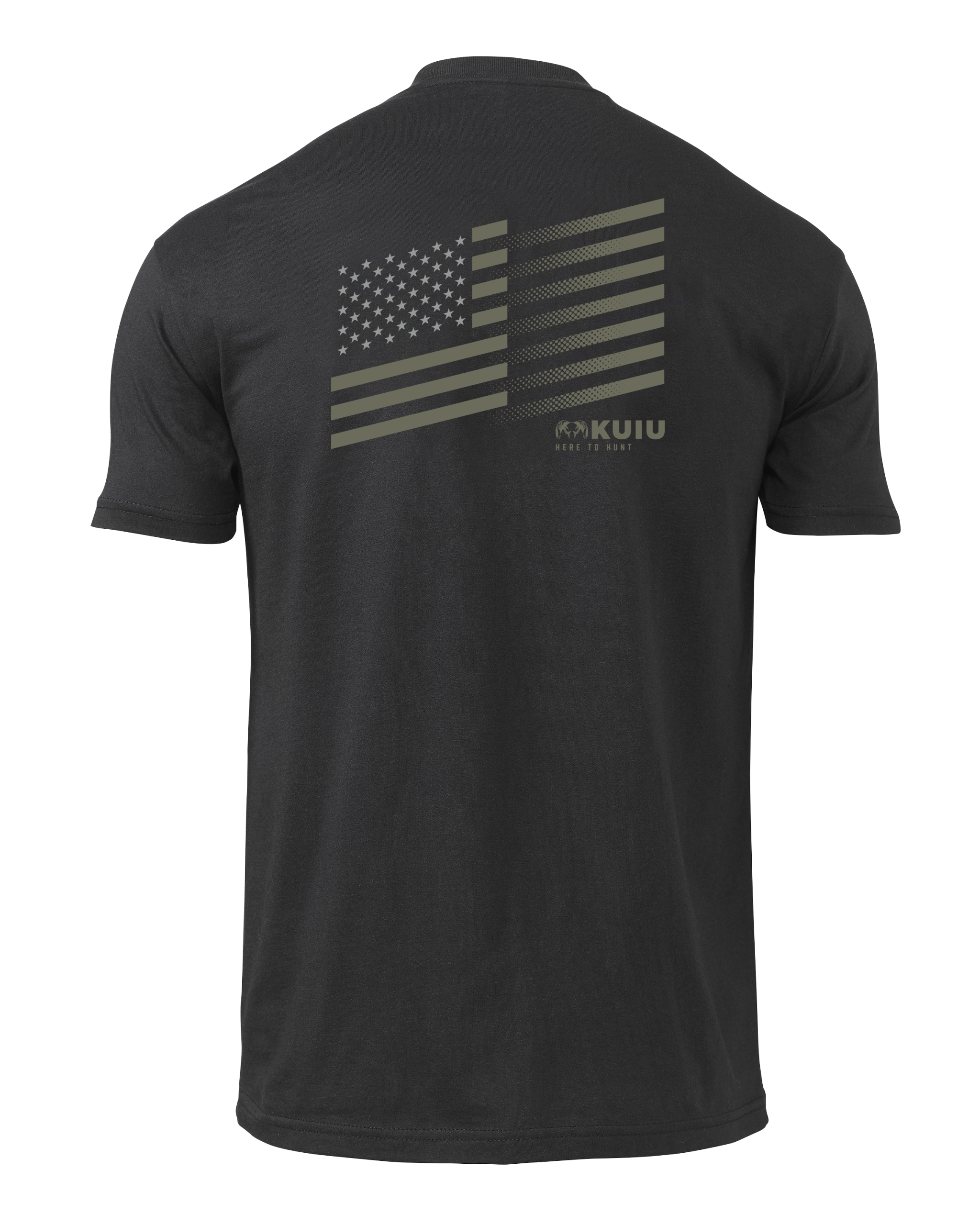 KUIU Solid Flag Fade T-Shirt | Black