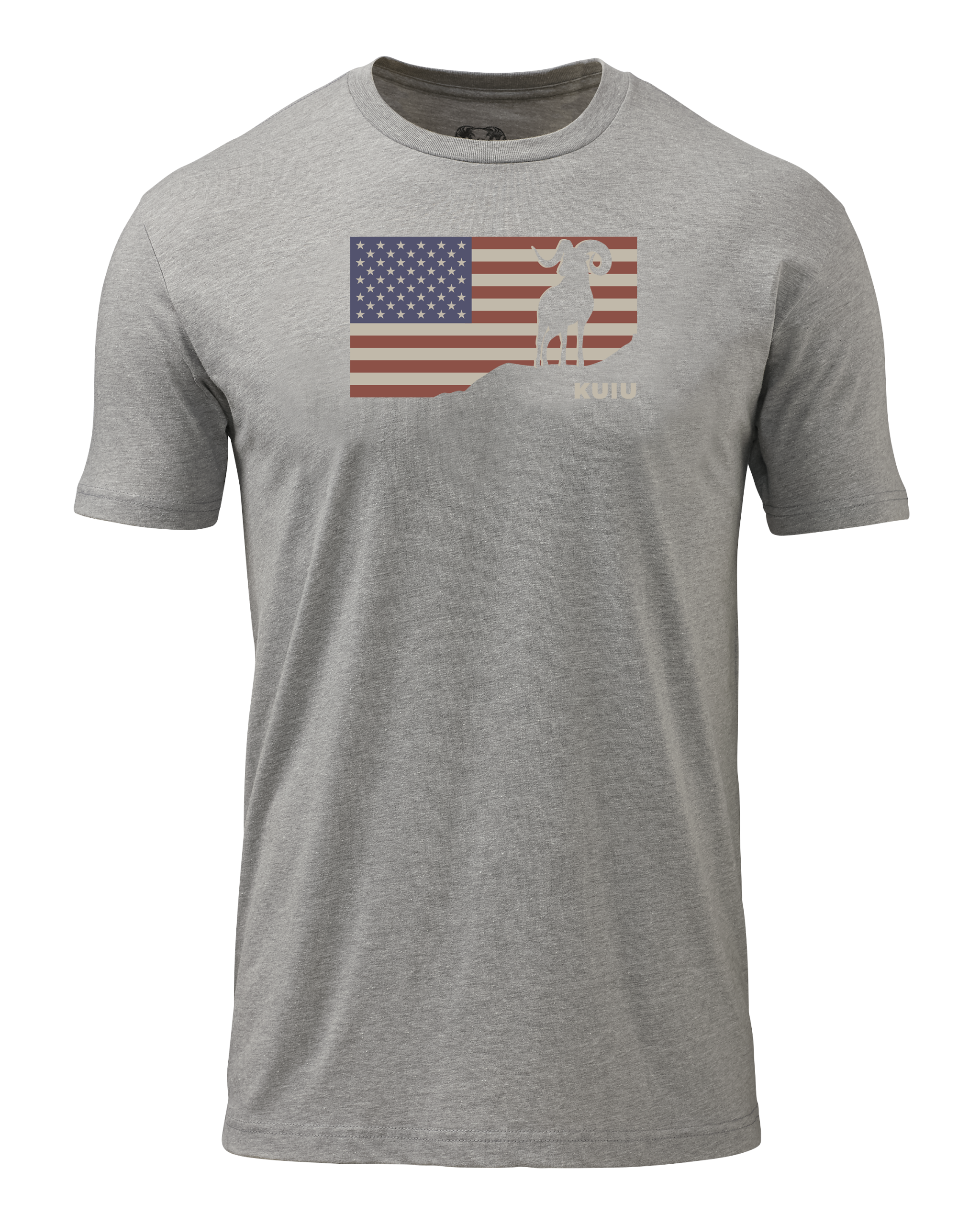 KUIU Ram Flag T-Shirt | Heather Grey