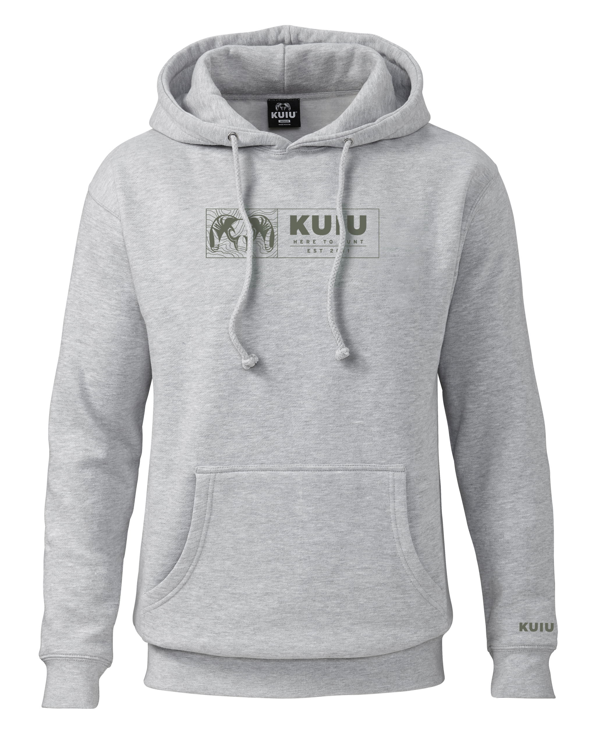 KUIU Topo Block Hoodie | Heather Grey