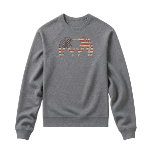 Toddler Patriotic Ram Crewneck Sweatshirt | Deep Heather