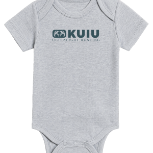 KUIU Block Logo Baby One-Piece | Heather Grey