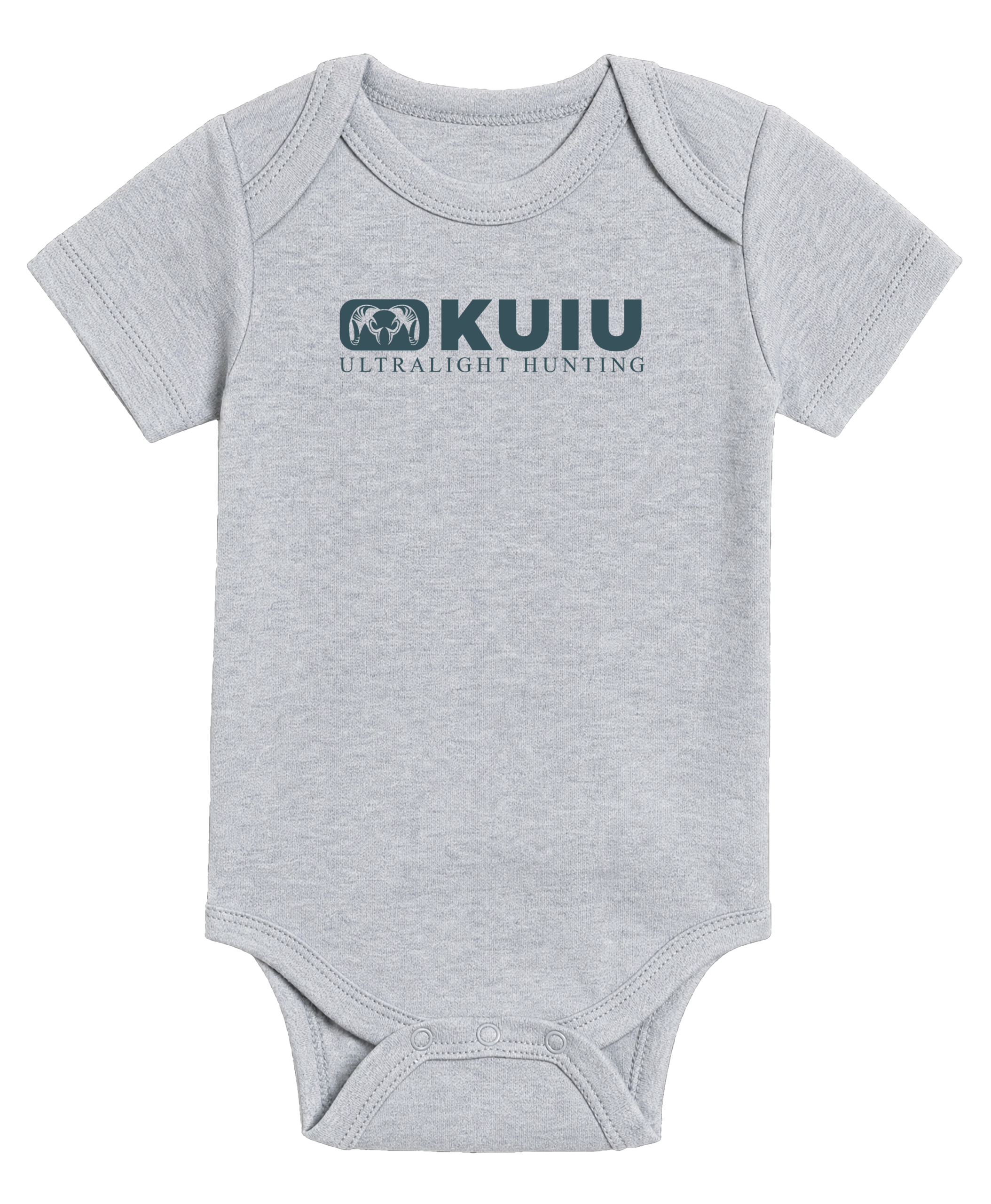 KUIU Block Logo Baby One-Piece | Heather Grey