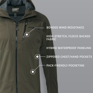 Alternative view of Axis Hybrid Hooded Jacket | Ash