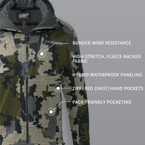 Alternative view of Axis Hybrid Hooded Jacket | Verde