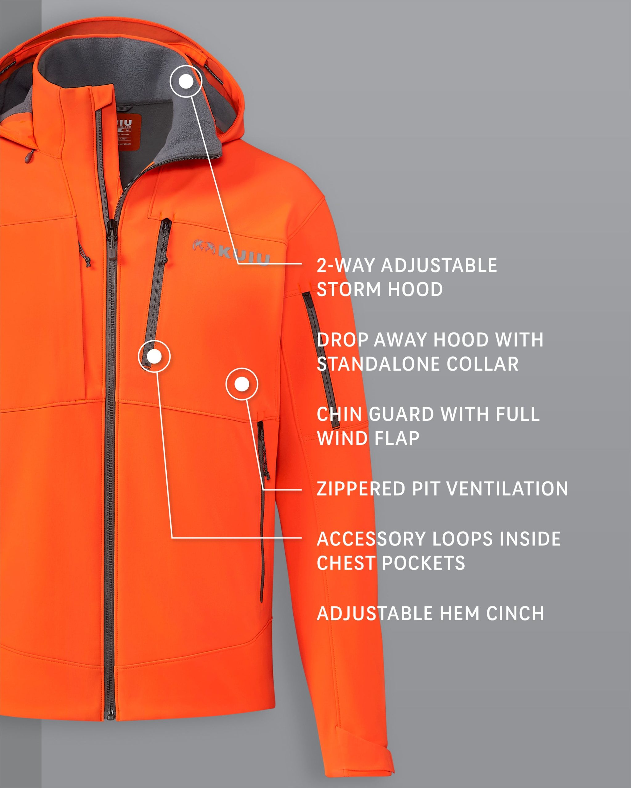 Guide PRO Hooded Jacket | Blaze Orange - 图片 2