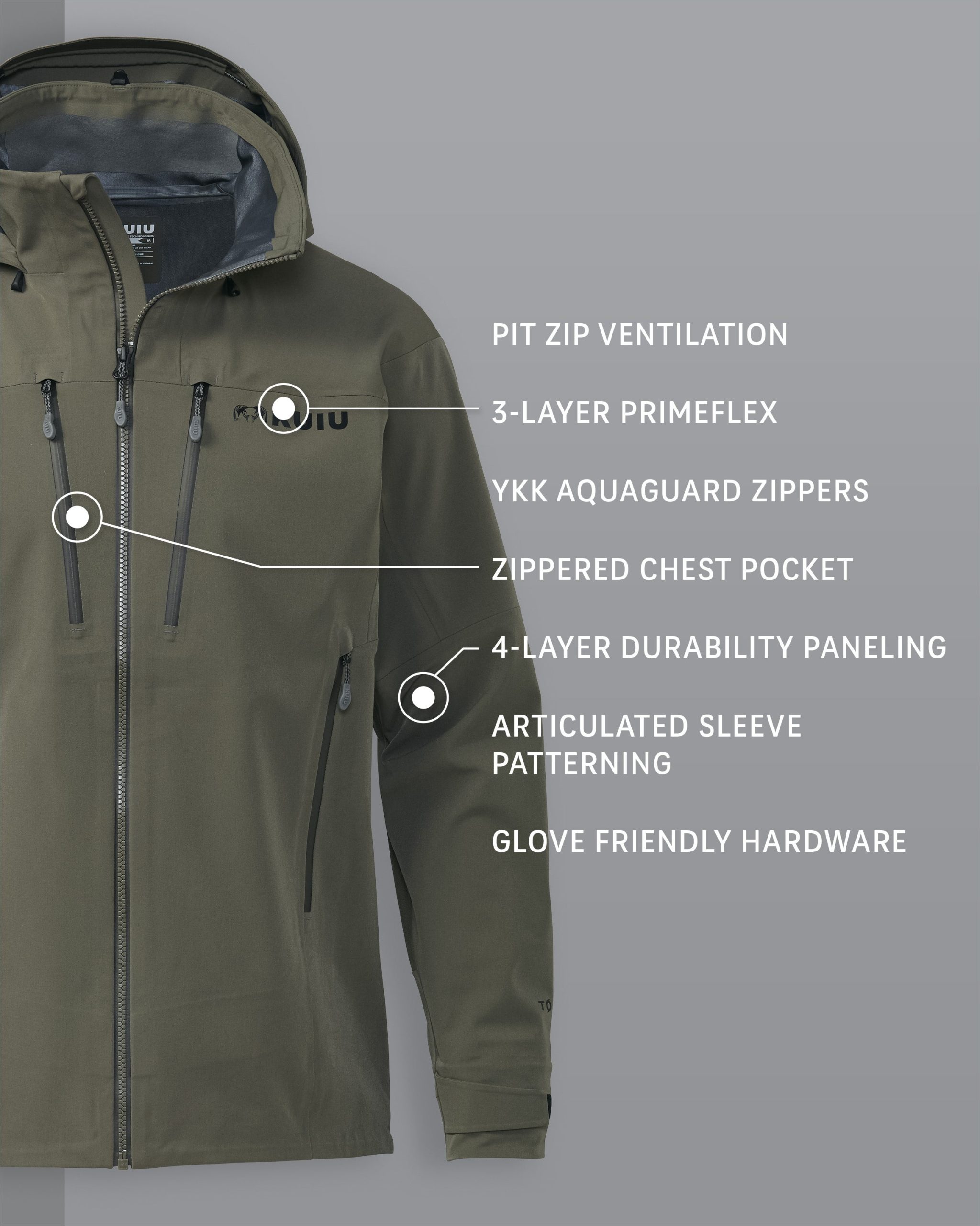 Yukon TR Rain Jacket | Ash - 图片 2