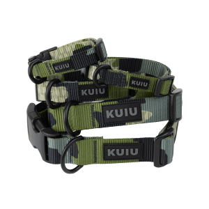 Alternative view of Camo Webbing Dog Collar | Verde