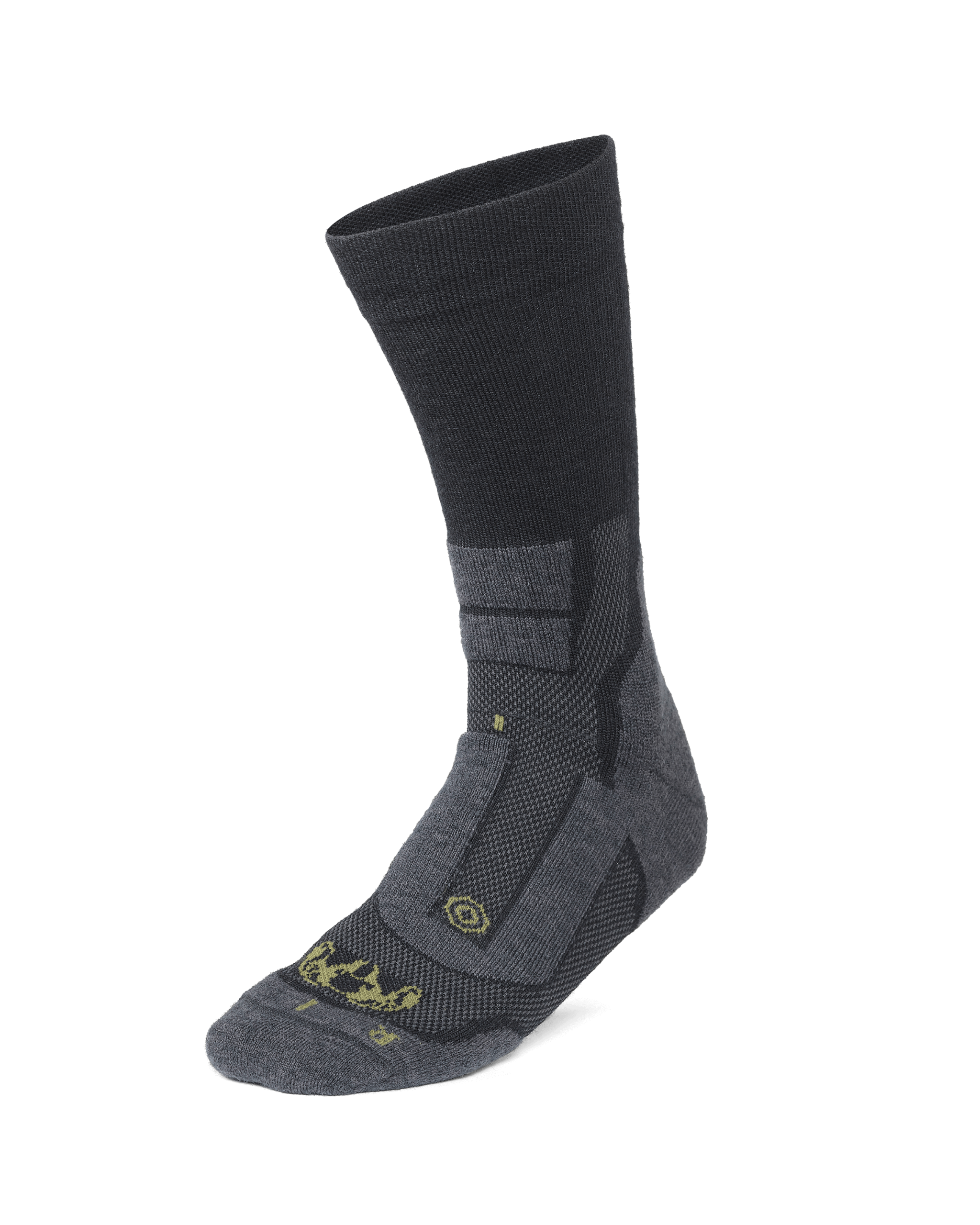 StrongWool Hybrid Crew Sock | Grey Green - 图片 3